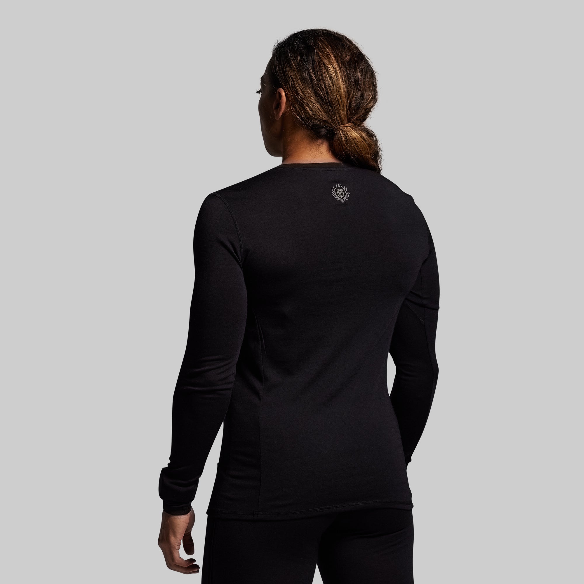 Women's Ridgeline Merino Thermal Top 165 (Black) - Image 2