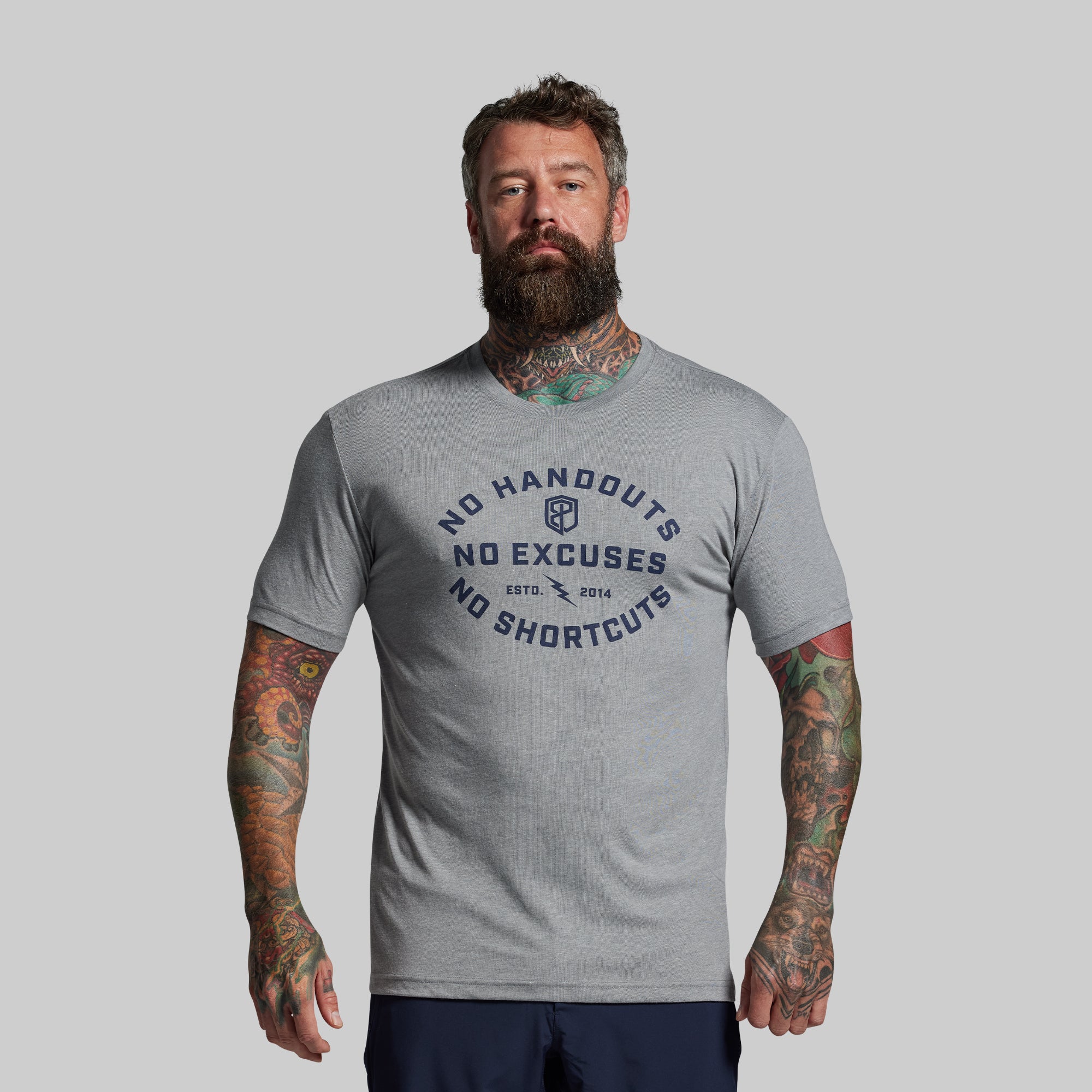 No Excuses Tee (Heather Grey) - Image 3