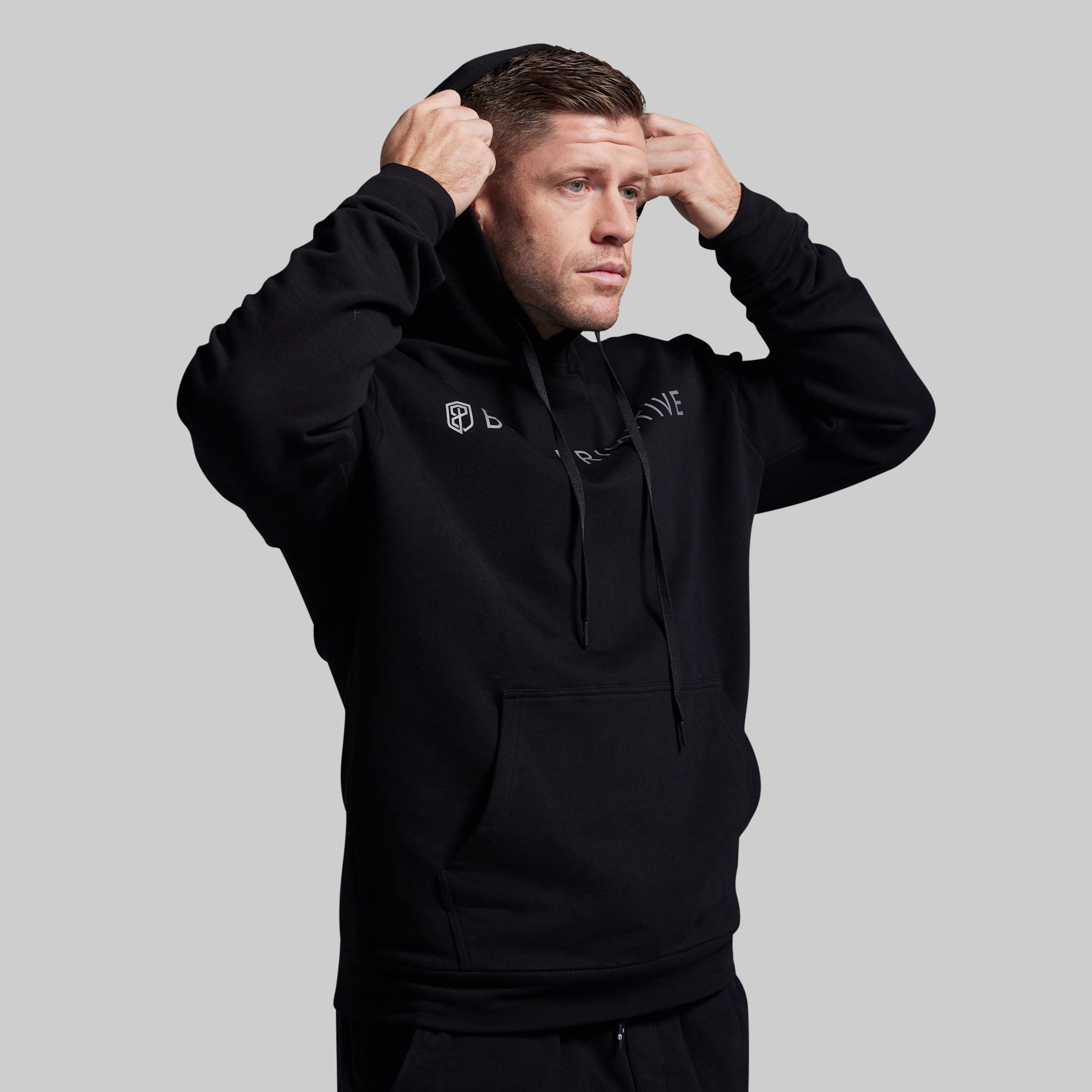 BP Classic Men's Unmatched Hoodie (Black) - Image 5