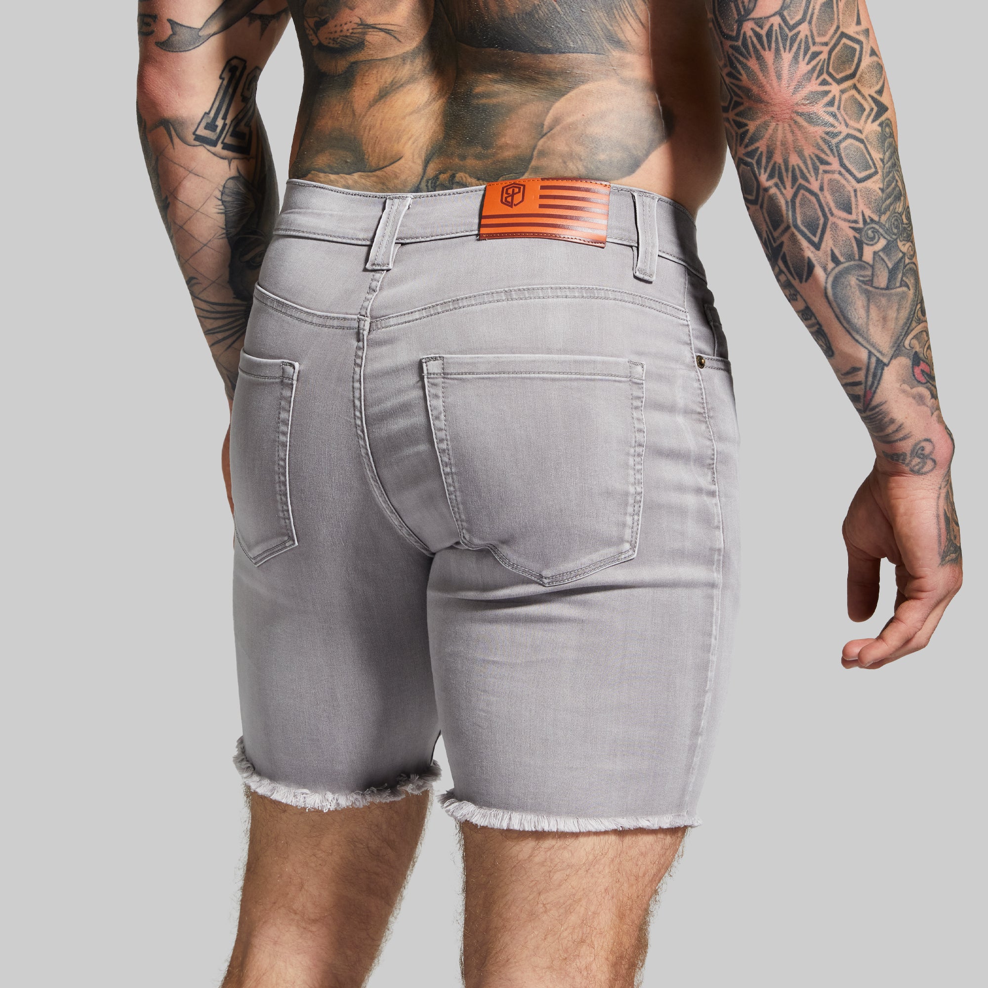 FLEX Stretchy Jort 7 (Grey) - Image 3