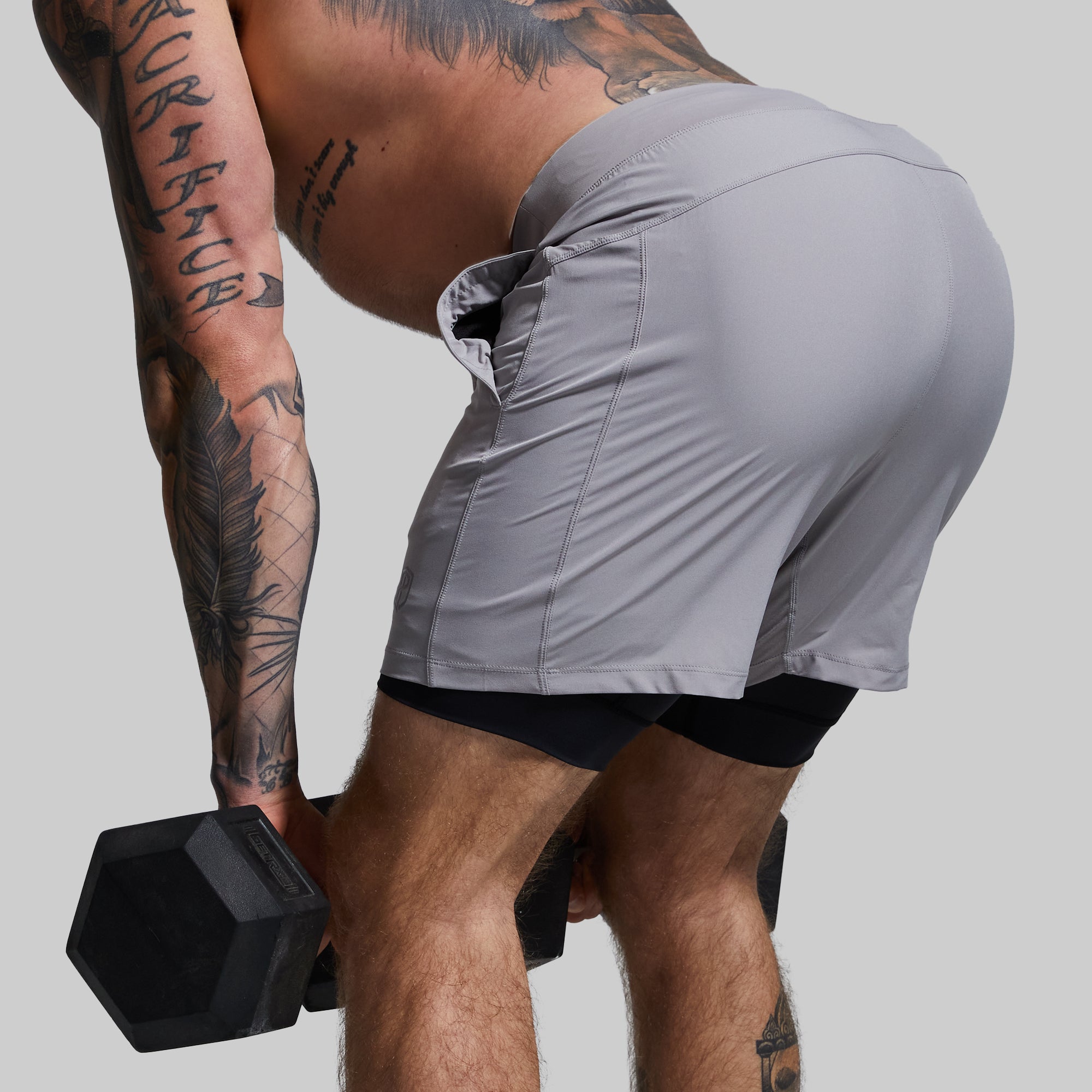 Versatile Short w/ Compression 7 (Stone) - Image 4