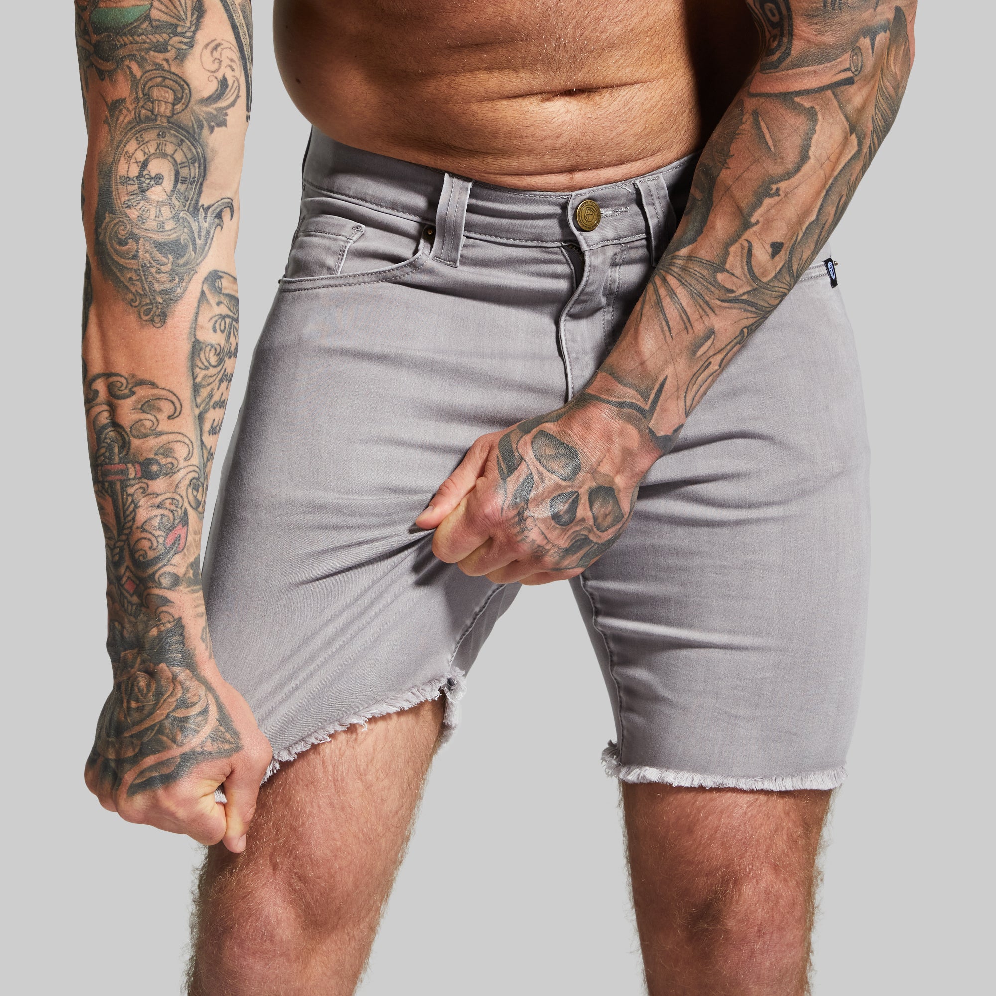 FLEX Stretchy Jort 7 (Grey) - Image 2