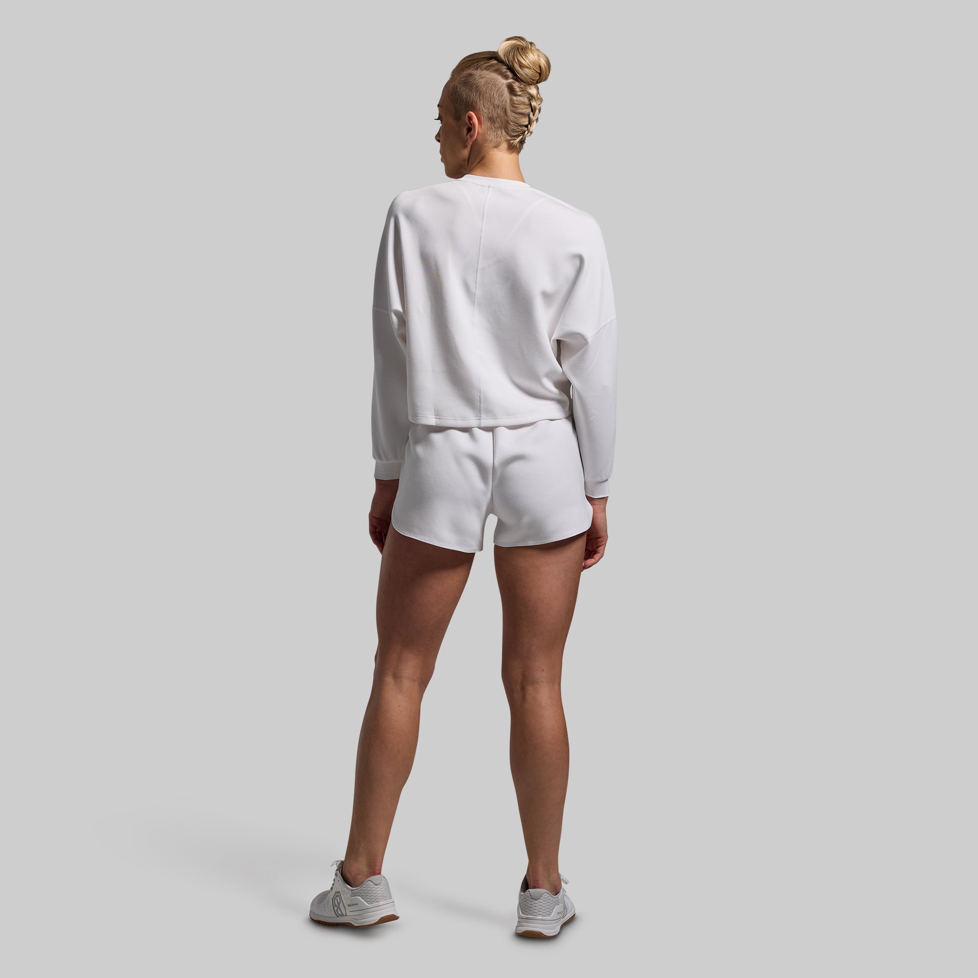 Lounge Lux Cropped Pullover (White) - Image 7