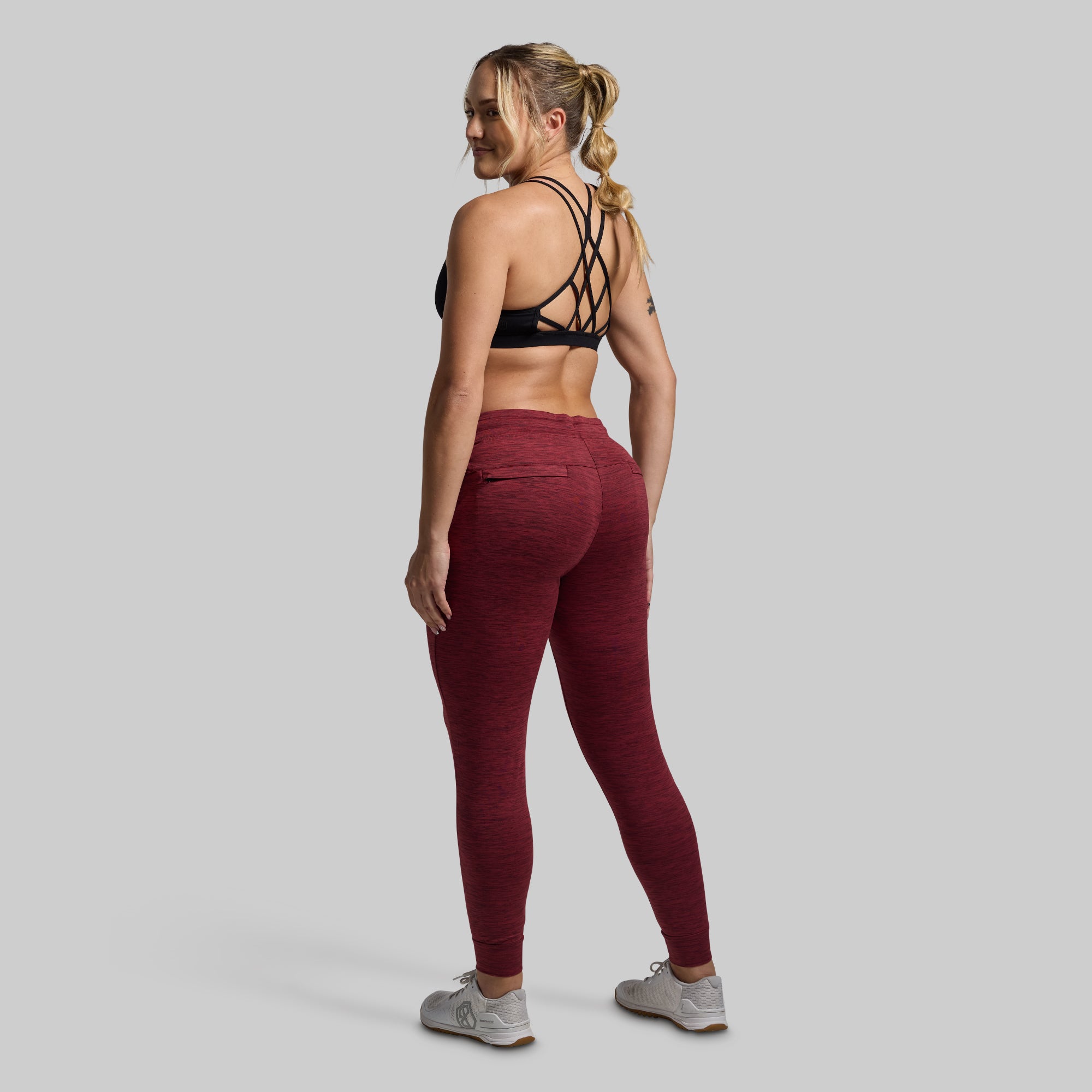 Women's Rest Day Low Rise Athleisure Jogger (Maroon) - Image 6