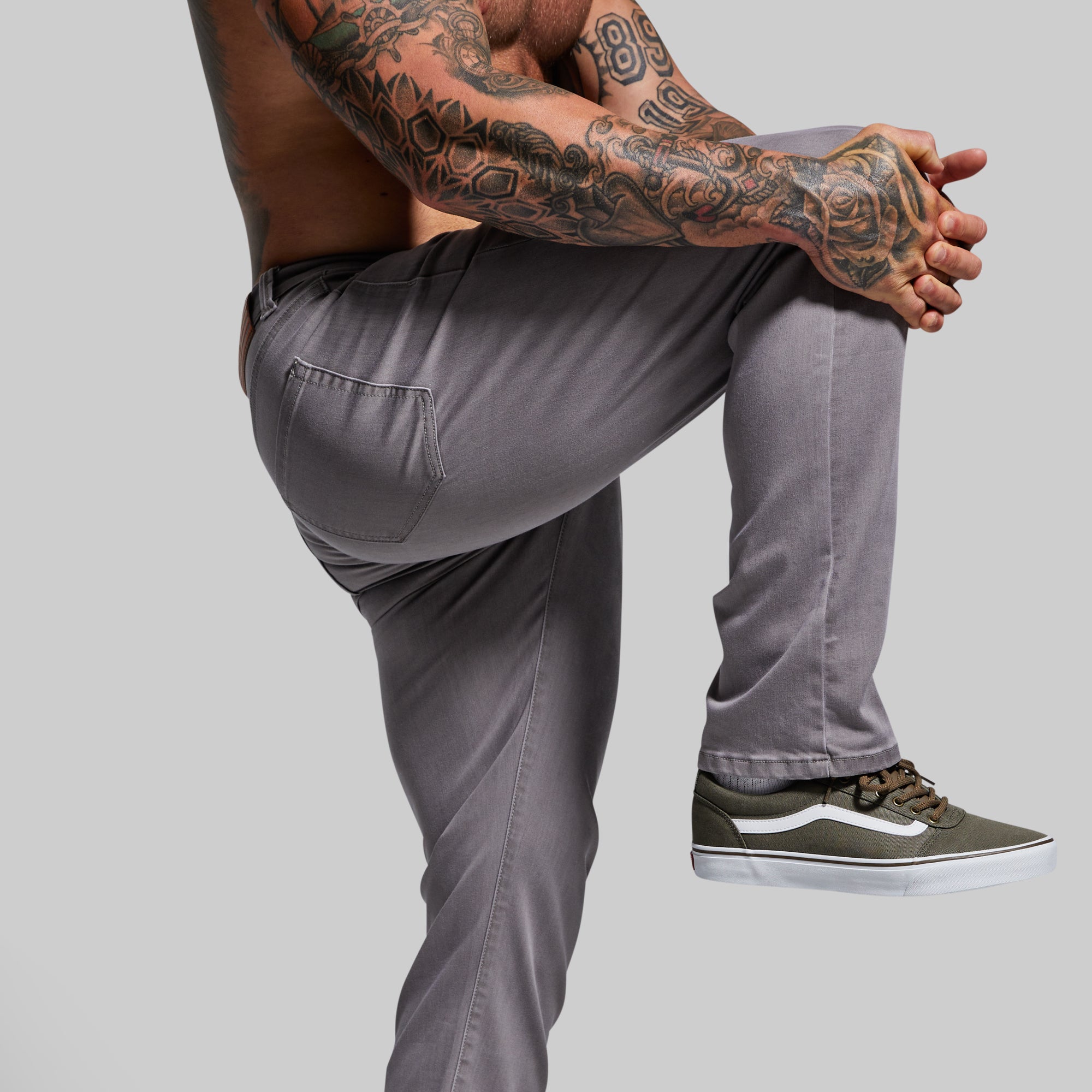 FLEX Stretchy Athletic Fit Jean (Grey) - Image 2