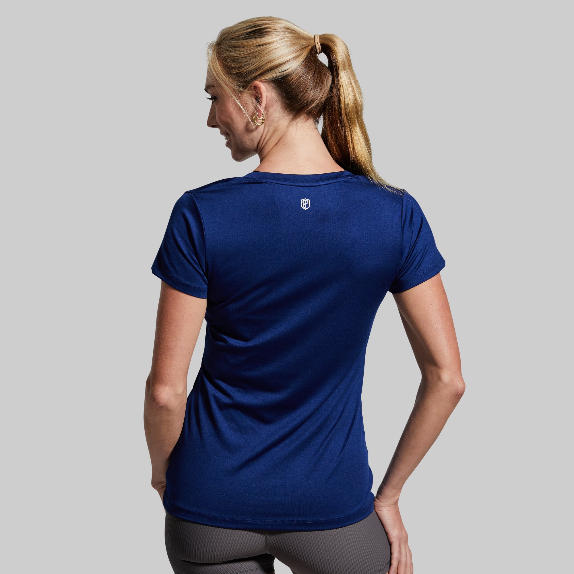 Athleisure Short Sleeve V-Neck (Blue Depths) - Image 2