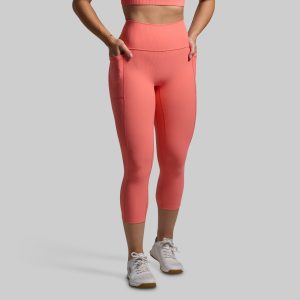 All or Nothing Capri w/ Pockets (Hot Peach)