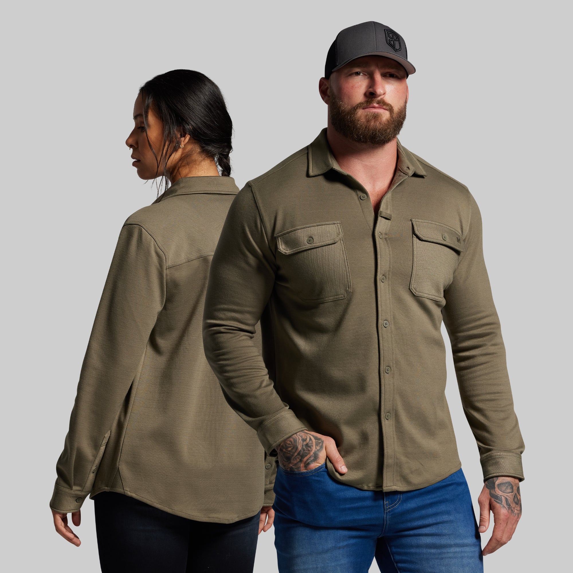 Woodsman Stretchy Flannel (OD Green)