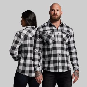 Woodsman Stretchy Flannel (White/Black)