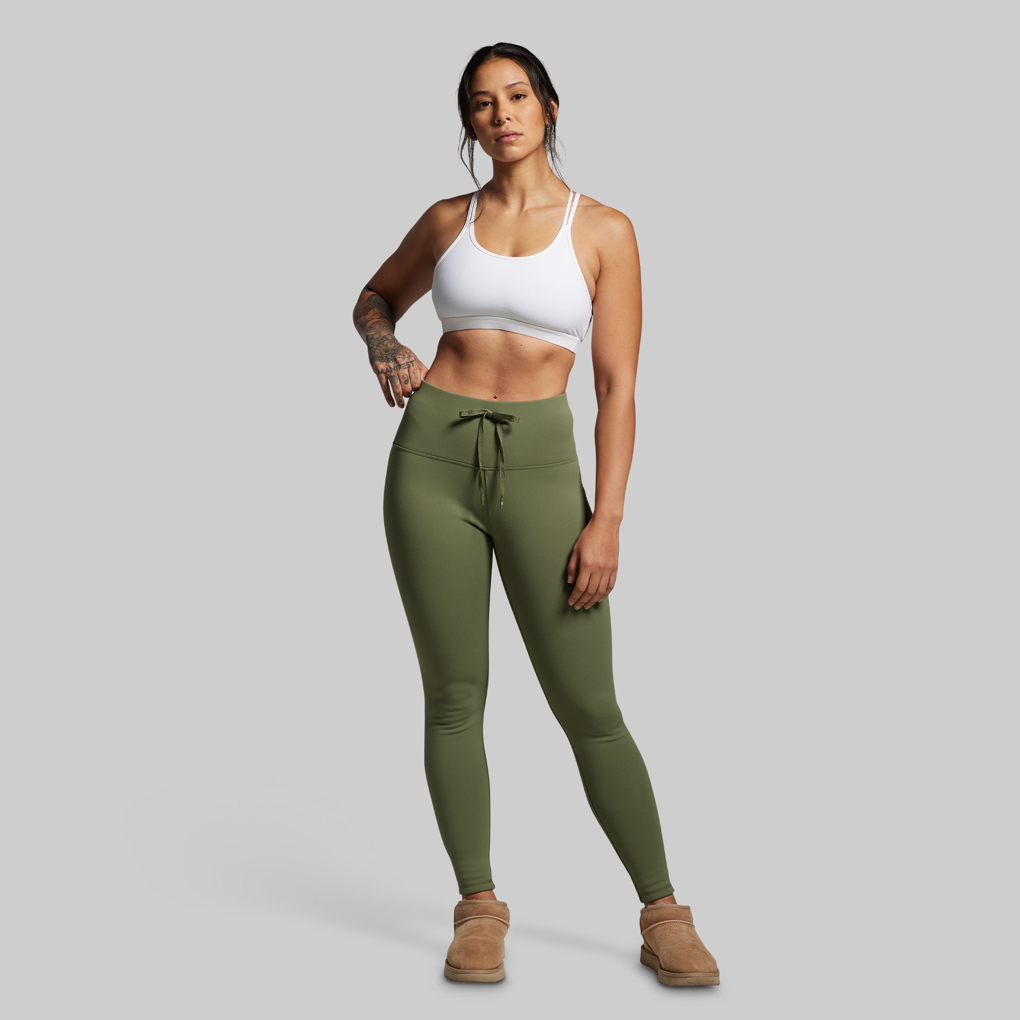 Fleece Lined Legging (Deep Green) - Image 6