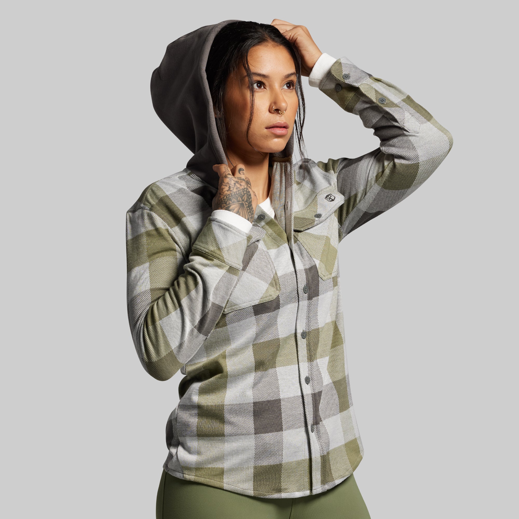 Hooded Woodsman Stretchy Flannel (Creekside) - Image 5