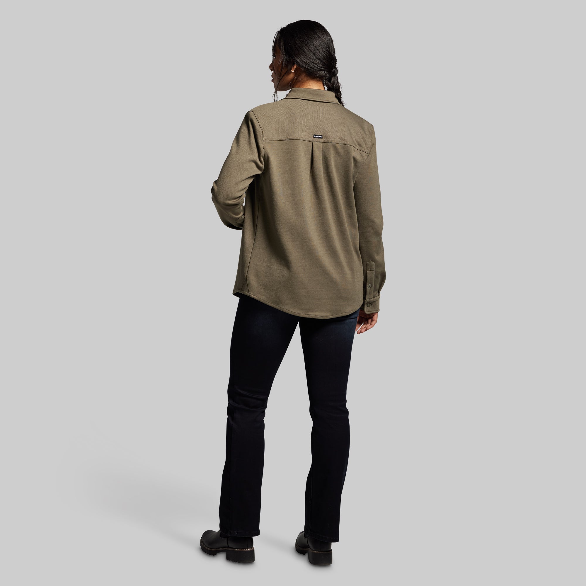 Woodsman Stretchy Flannel (OD Green) - Image 11