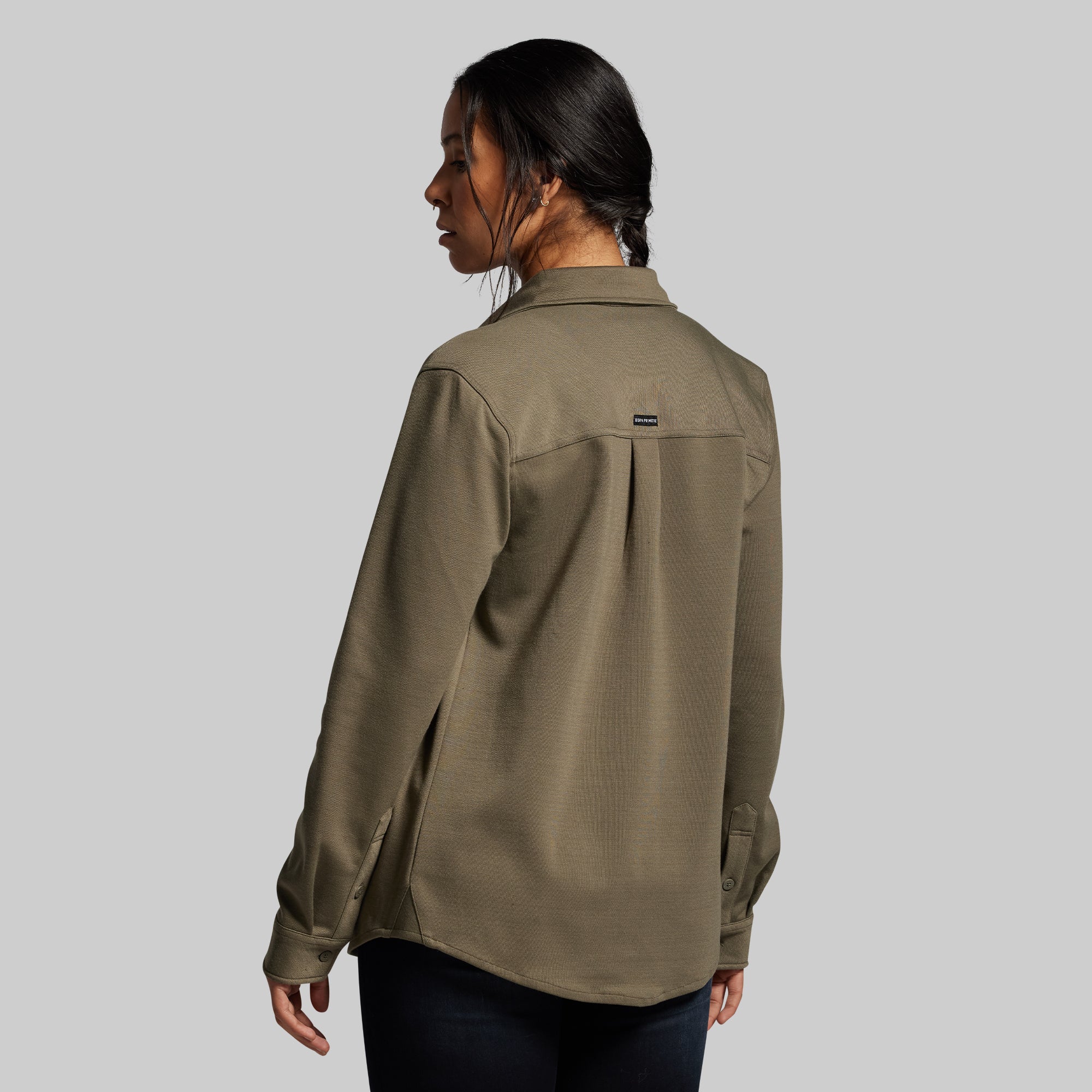 Woodsman Stretchy Flannel (OD Green) - Image 3