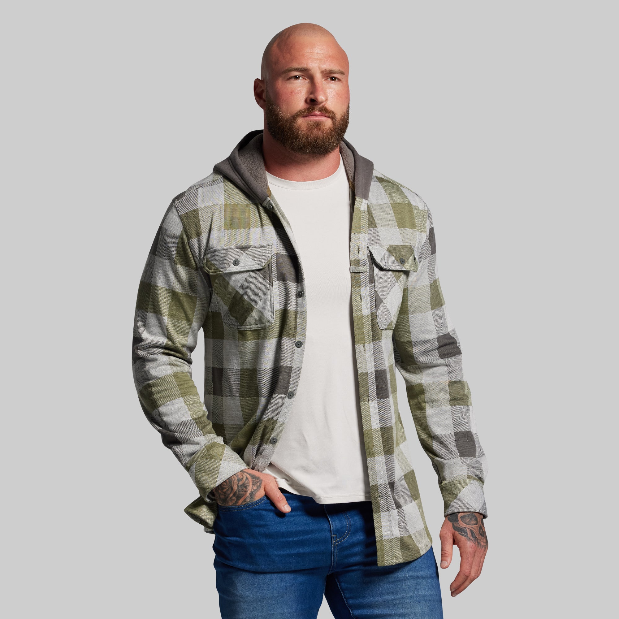 Hooded Woodsman Stretchy Flannel (Creekside) - Image 3