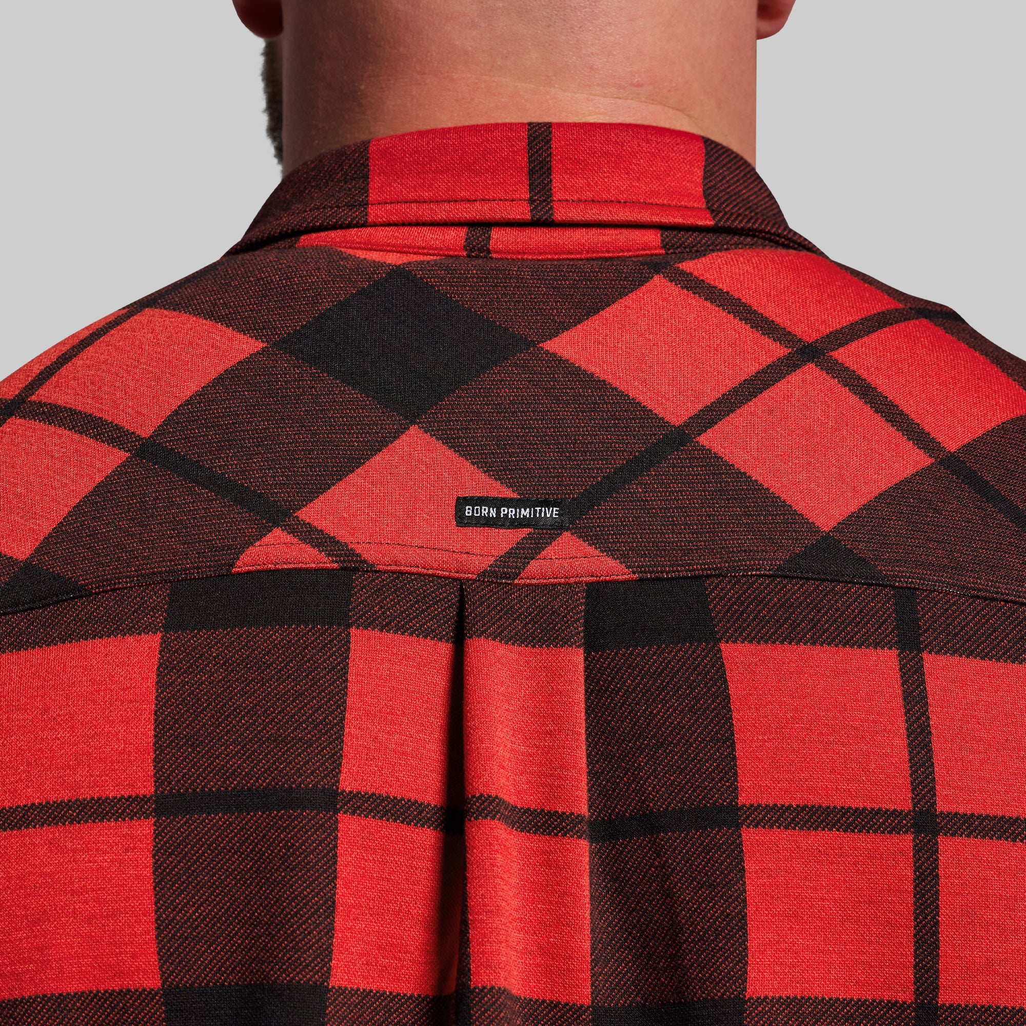 Woodsman Stretchy Flannel (Deep Red/Black) - Image 4