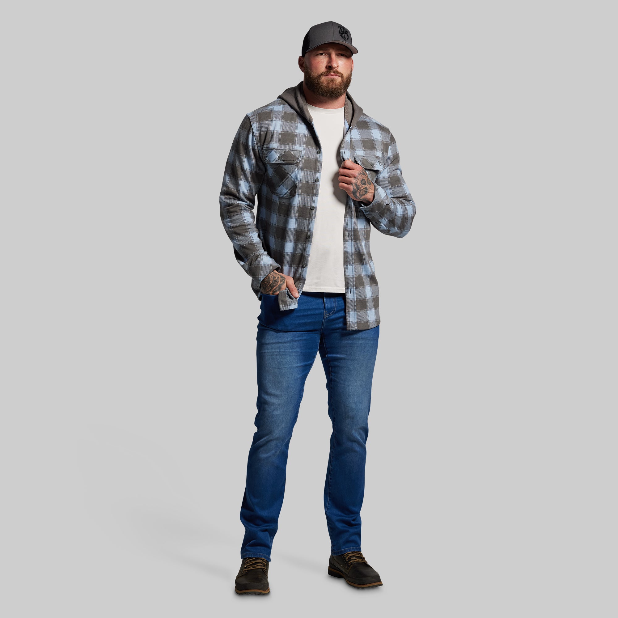 Hooded Woodsman Stretchy Flannel (Mountain High) - Image 9