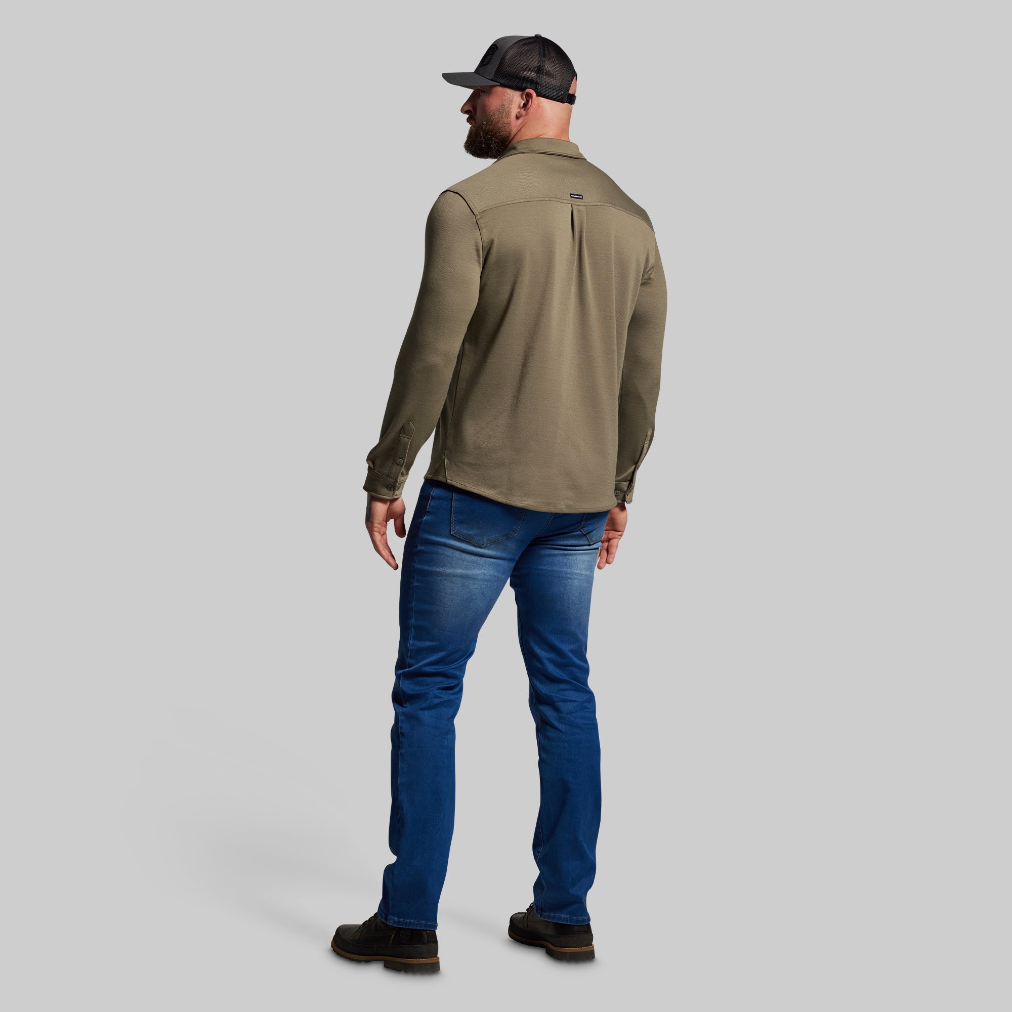 Woodsman Stretchy Flannel (OD Green) - Image 9