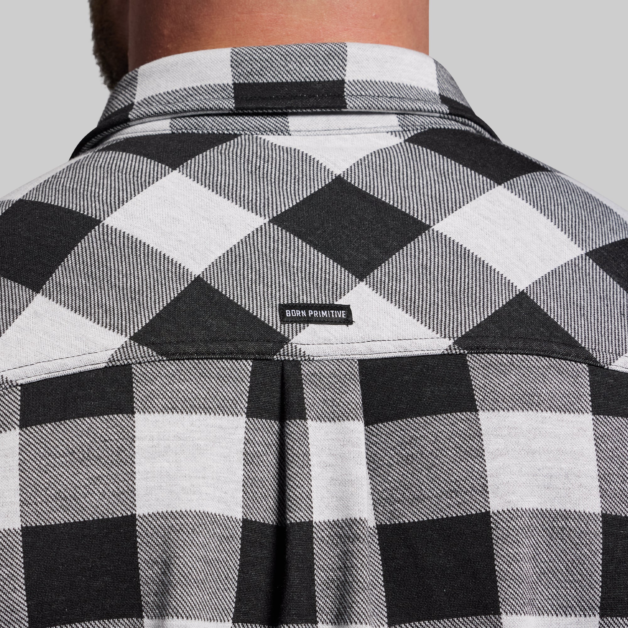 Woodsman Stretchy Flannel (White/Black) - Image 4