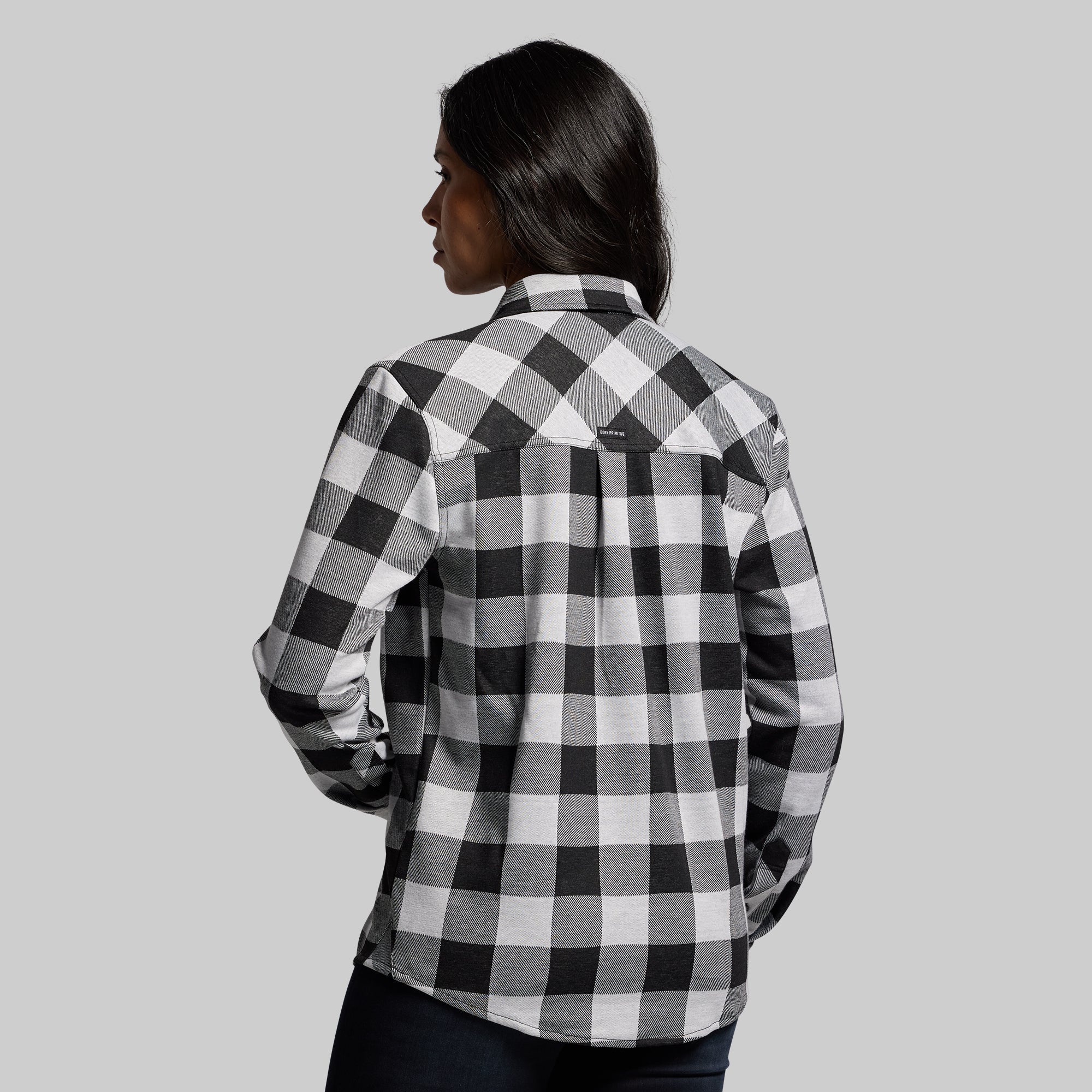 Woodsman Stretchy Flannel (White/Black) - Image 3