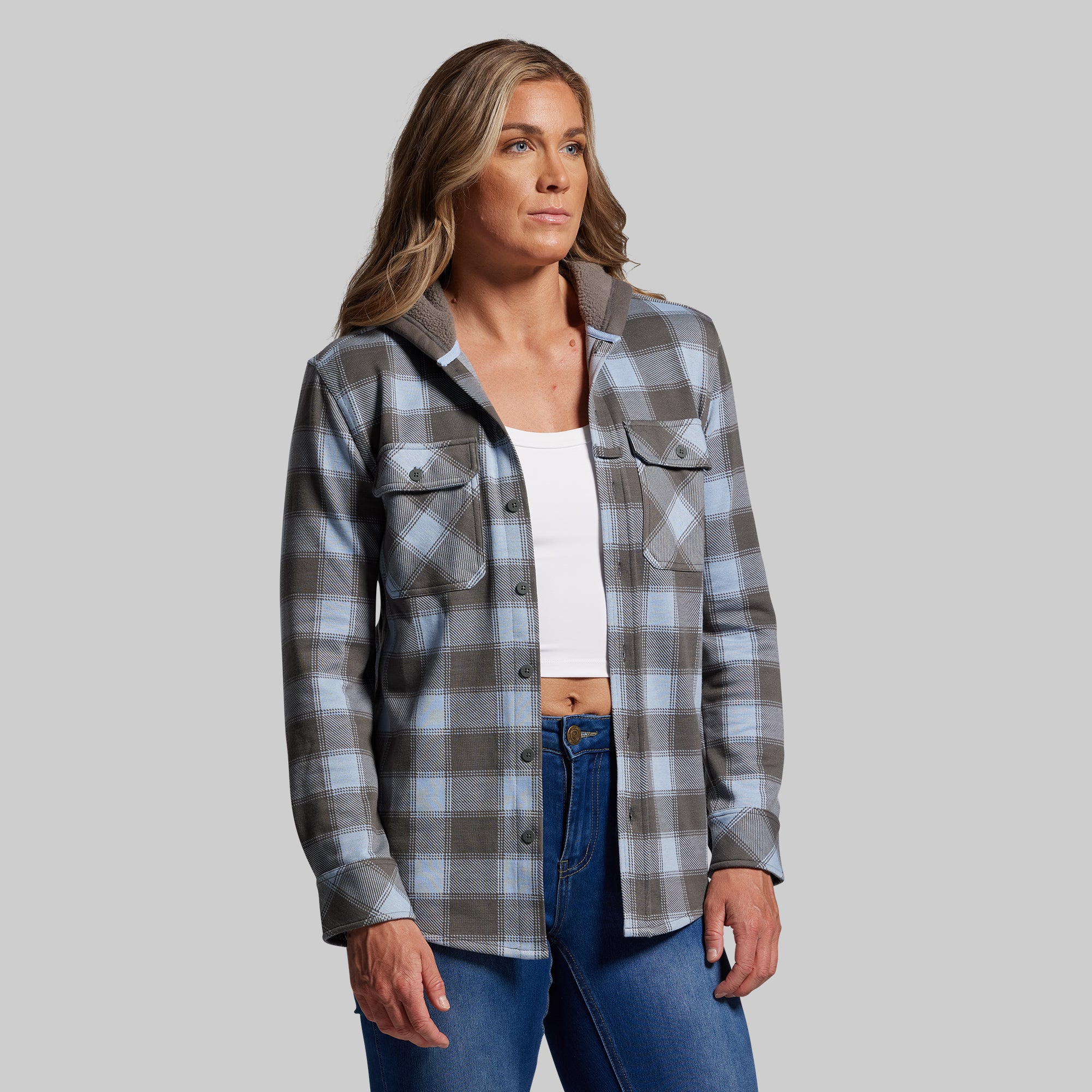 Hooded Woodsman Stretchy Flannel (Mountain High) - Image 3