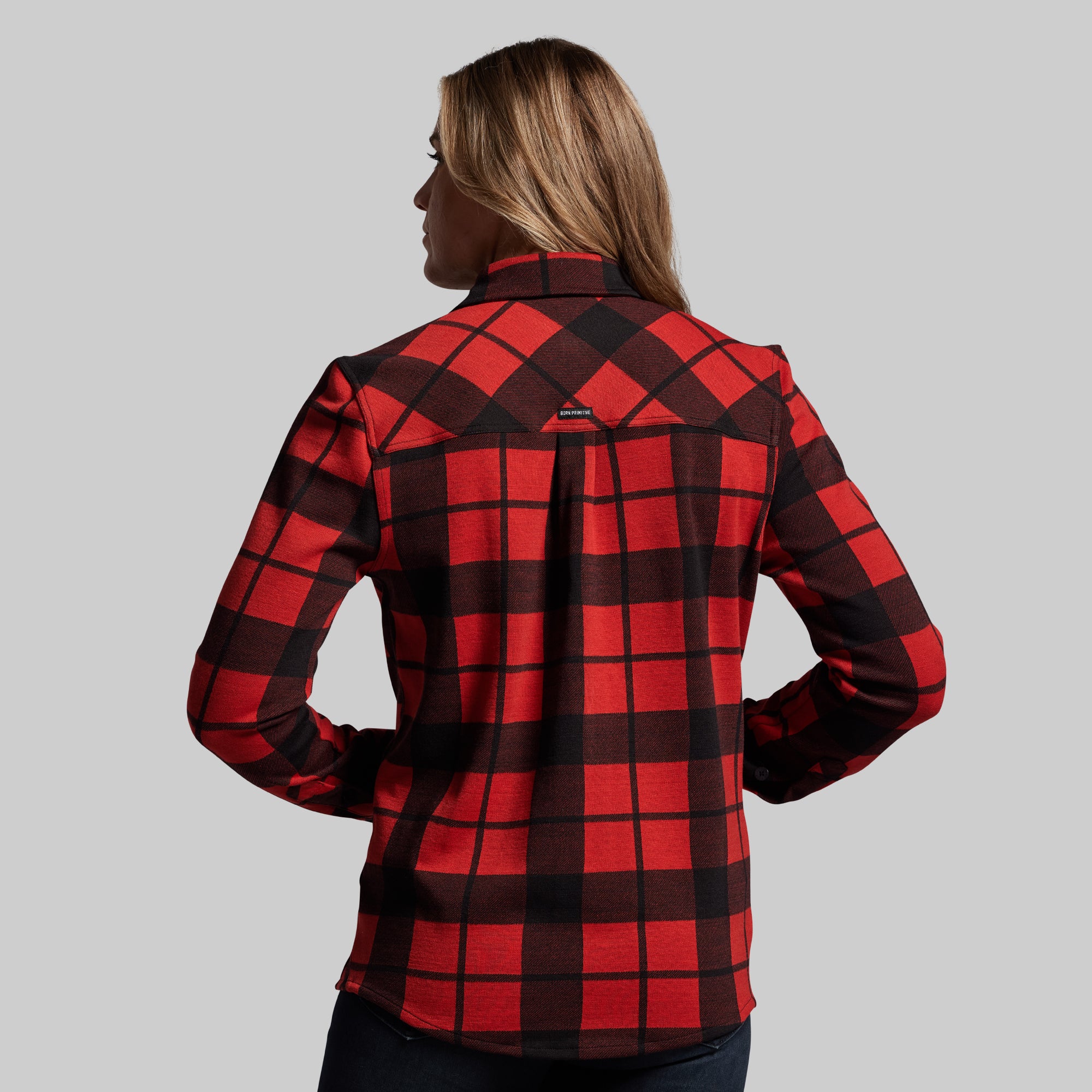 Woodsman Stretchy Flannel (Deep Red/Black) - Image 3