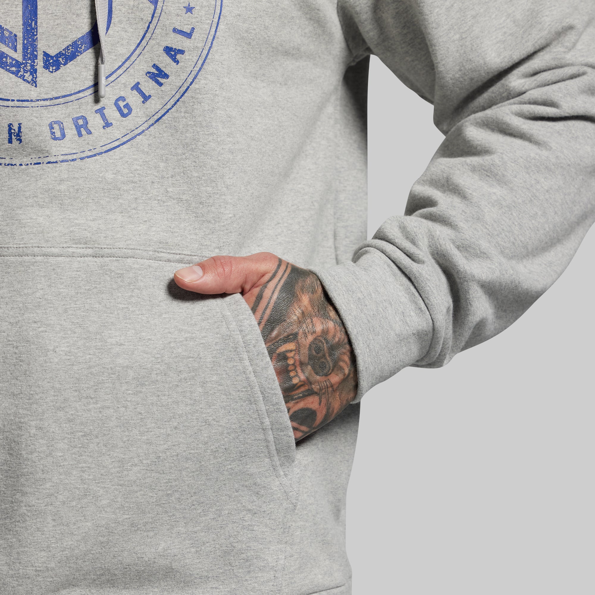 American Original Men's Unmatched Hoodie (Heather Grey) - Image 4
