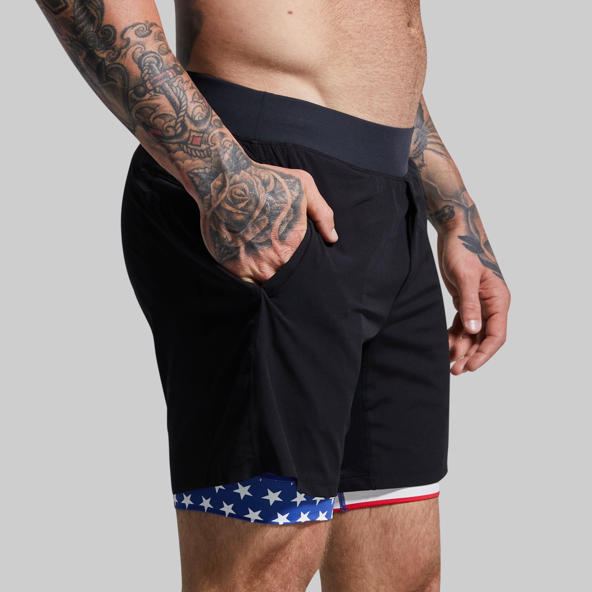 Versatile Short w/ Compression 7 (Black Liberty) - Image 7