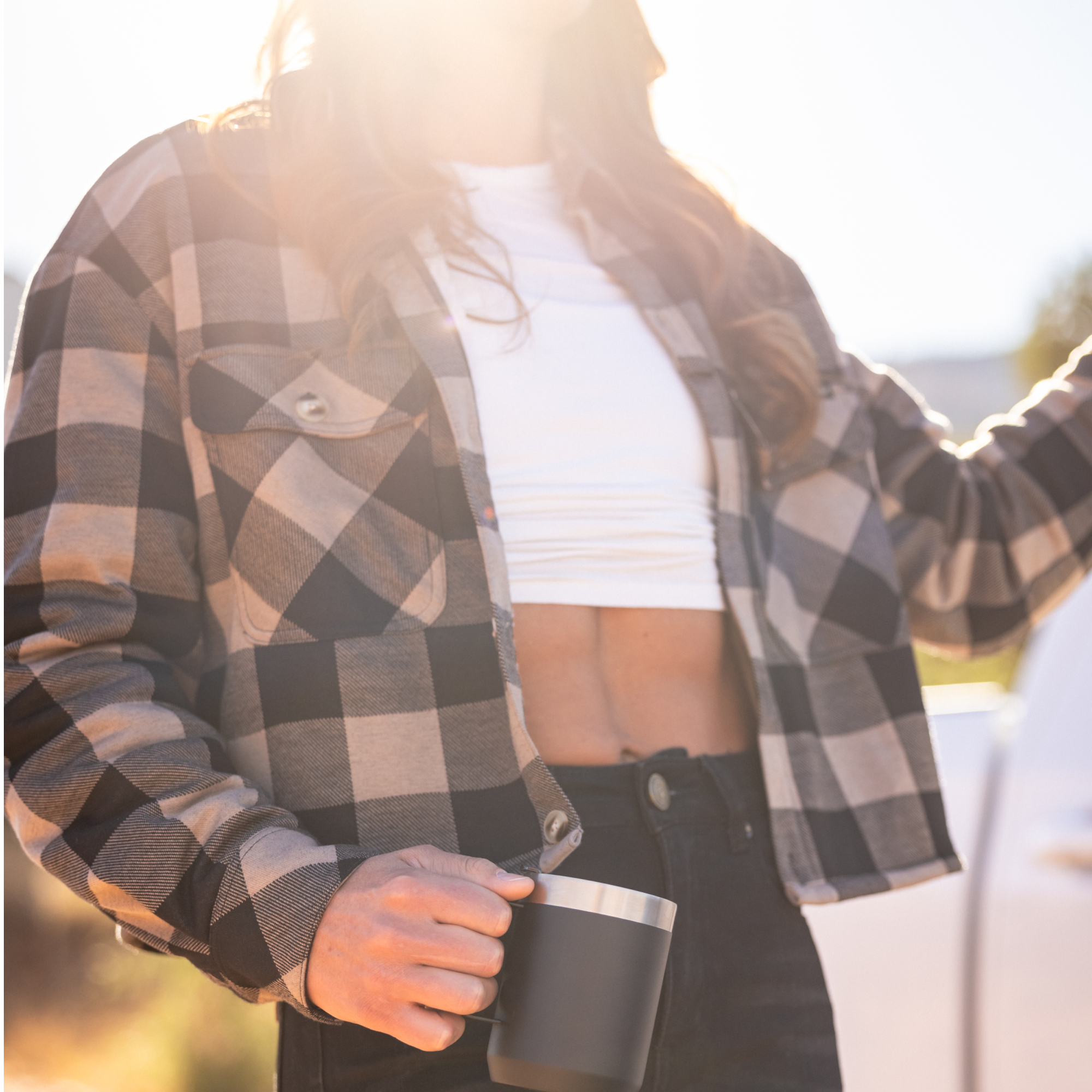 Women's Sherpa Cropped Flannel (Axe) - Image 2