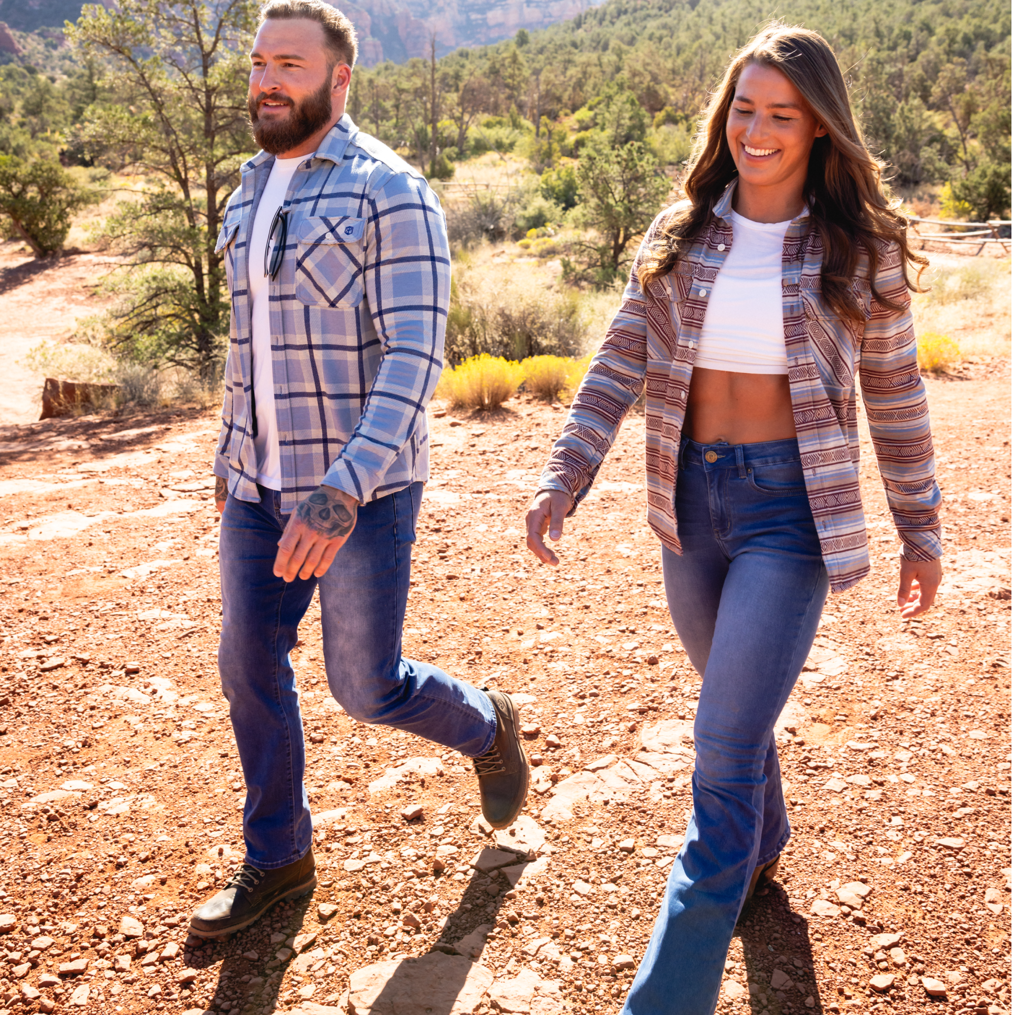 Woodsman Stretchy Flannel (Lake) - Image 2