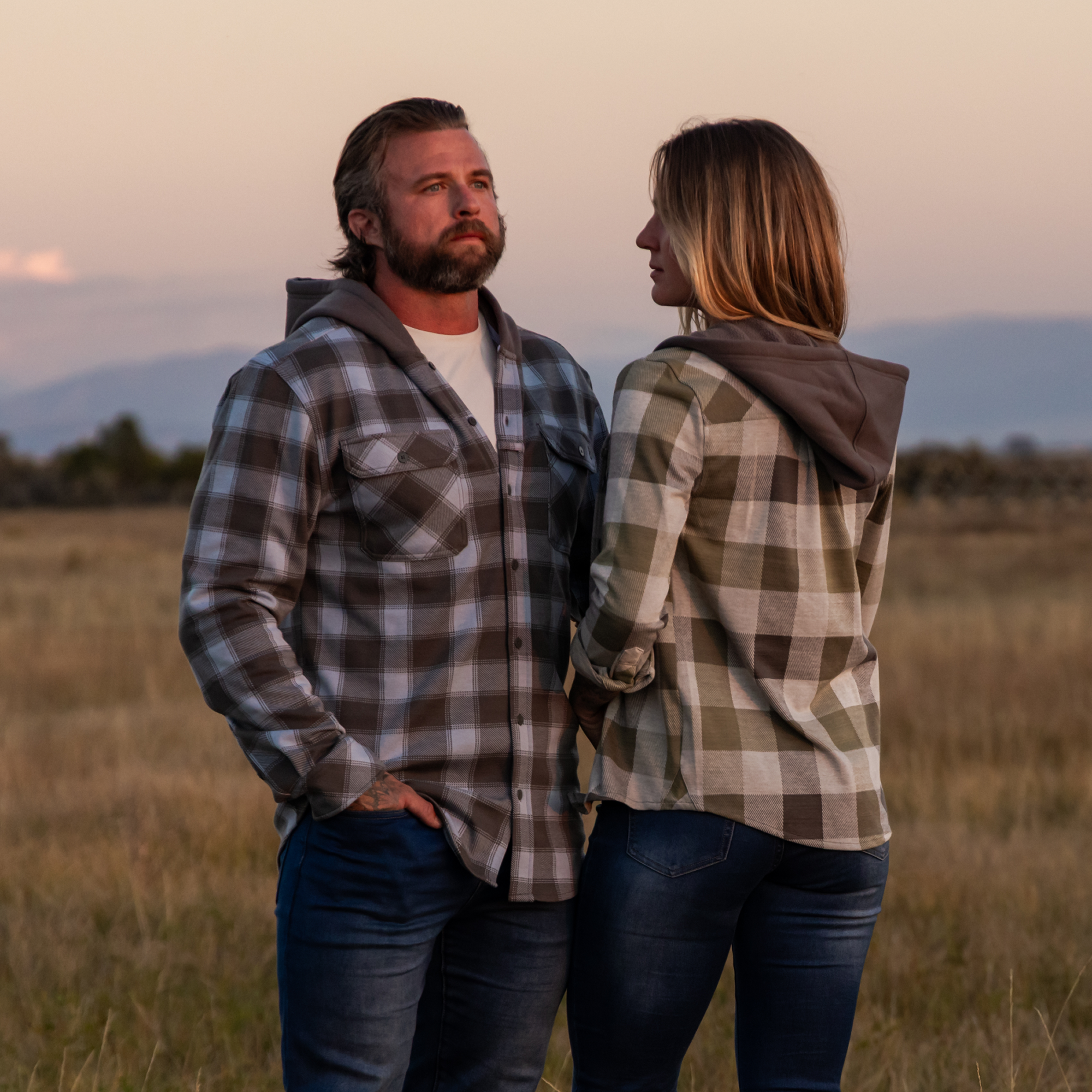 Hooded Woodsman Stretchy Flannel (Mountain High) - Image 2