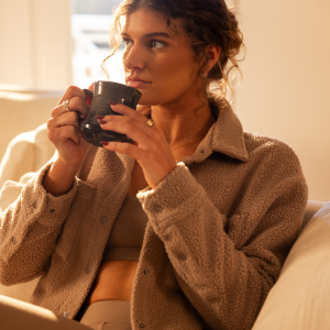 Between the Lines Fleece Jacket (Java)