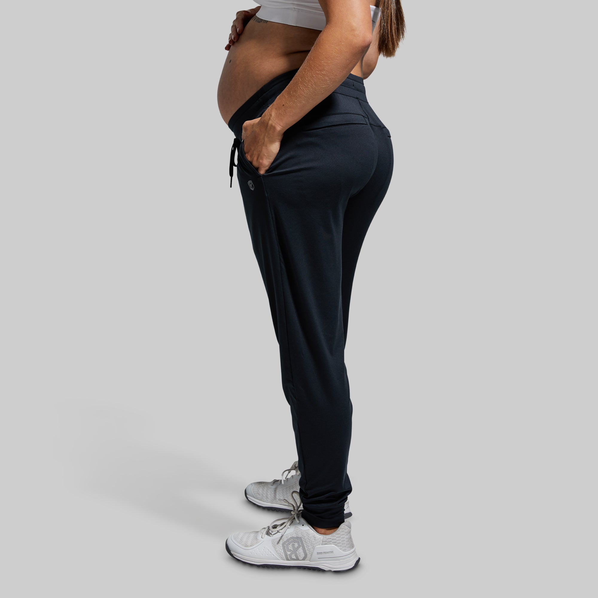 Maternity Rest Day Athleisure Jogger (Black) - Image 2