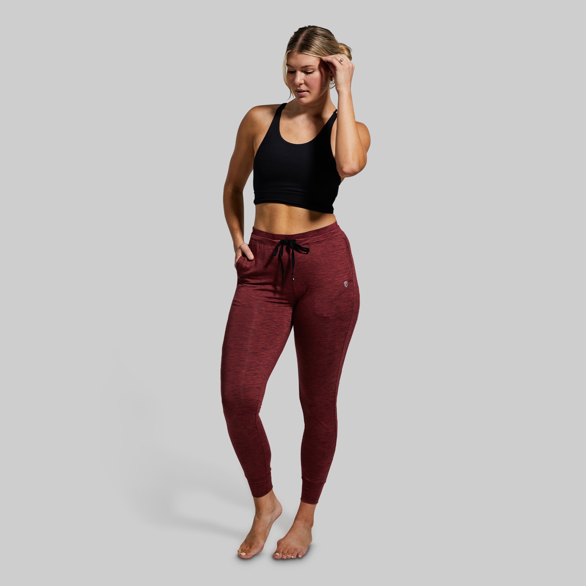 Women's Rest Day Athleisure Jogger (Maroon) - Image 5