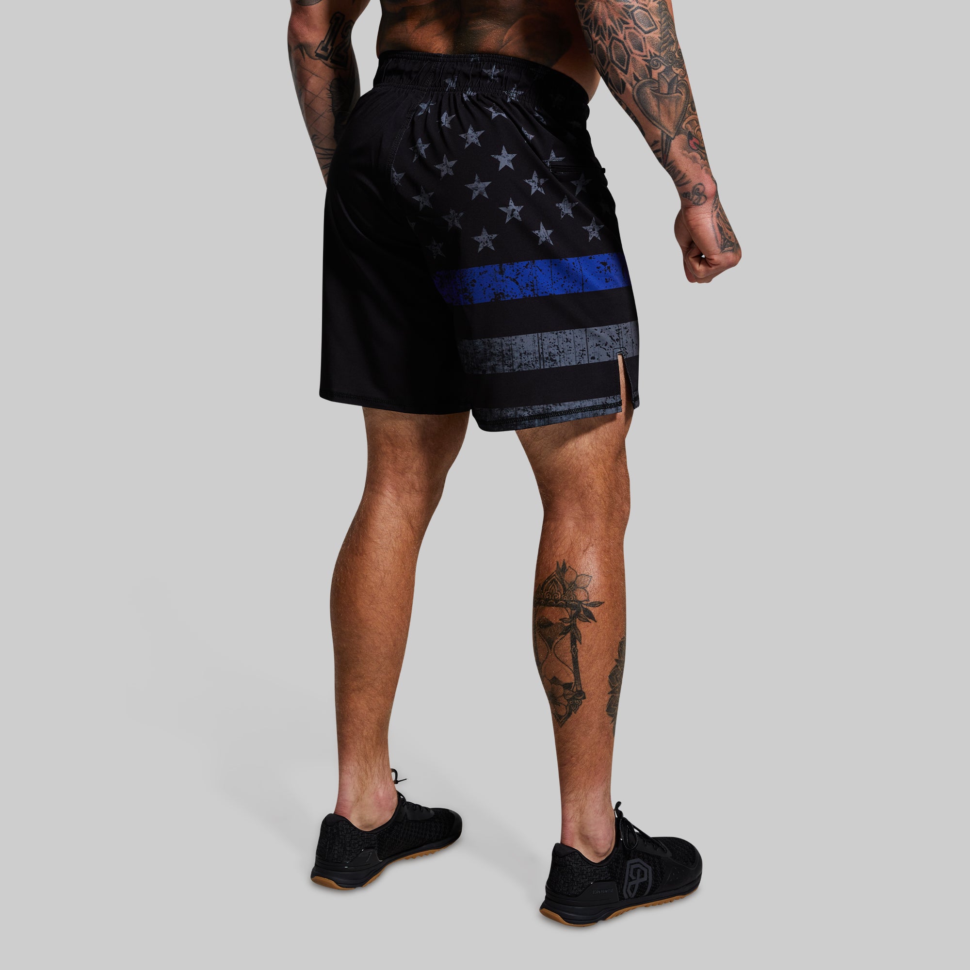 American Defender Short Velcro 3.0 (Thin Blue Line Gunmetal) - Image 3