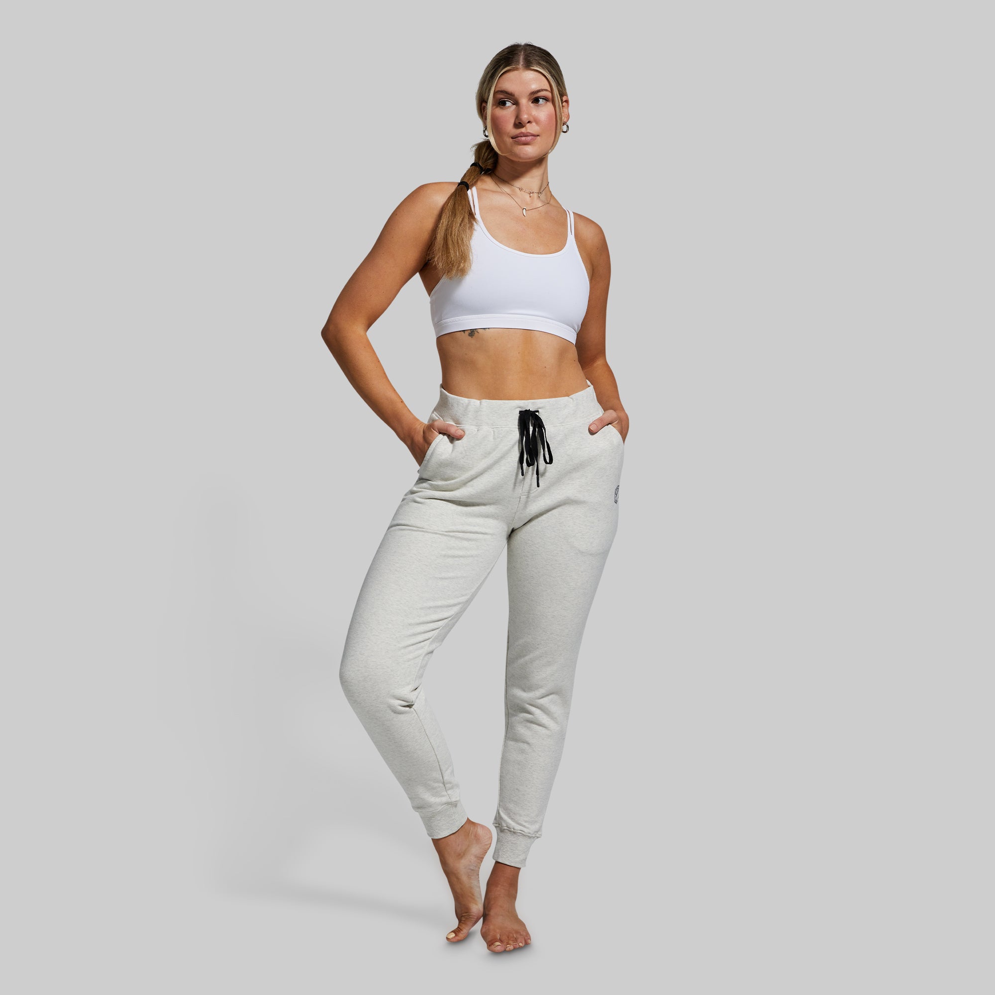 Women's Unmatched Jogger (Heather White) - Image 4