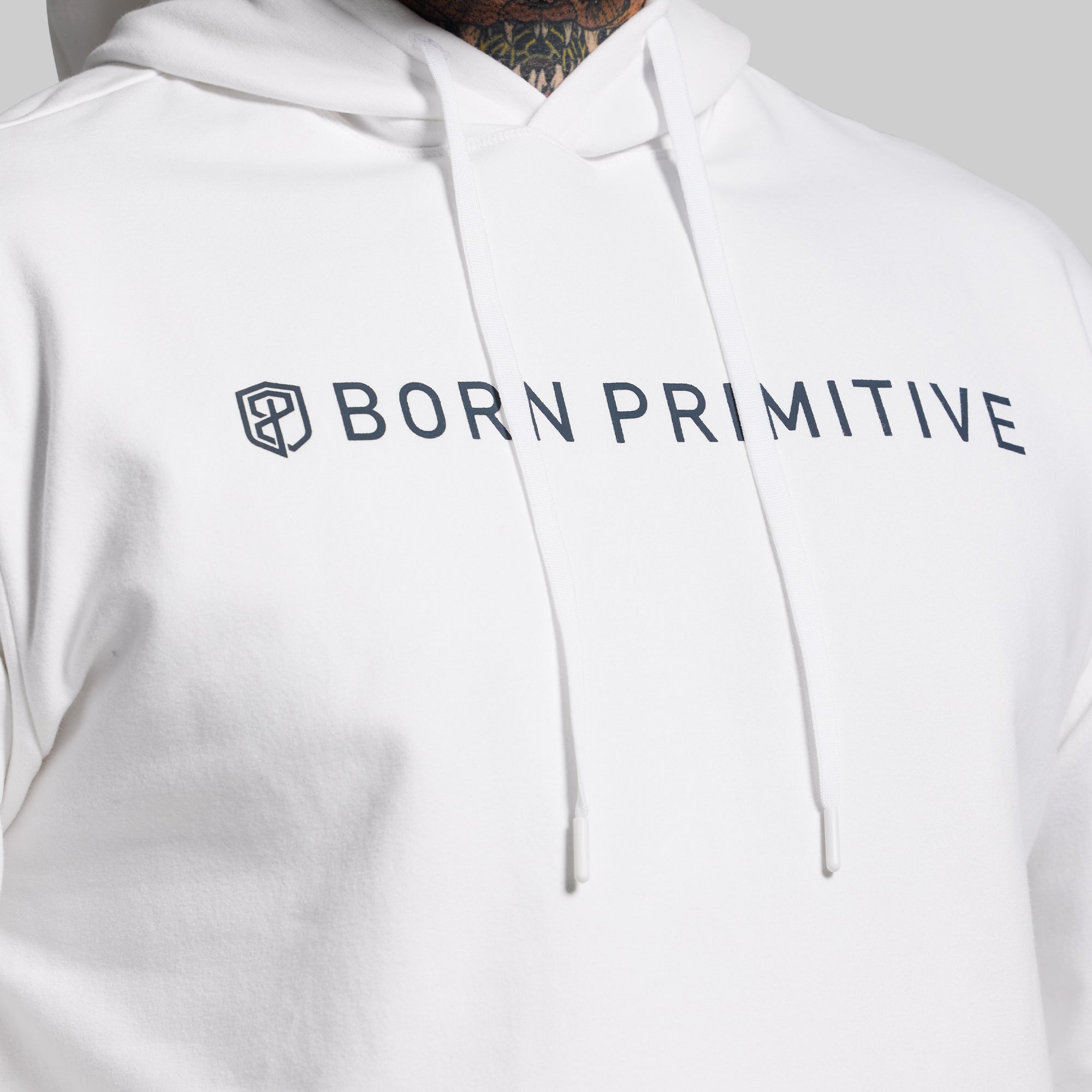 BP Classic Men's Unmatched Hoodie (White) - Image 3