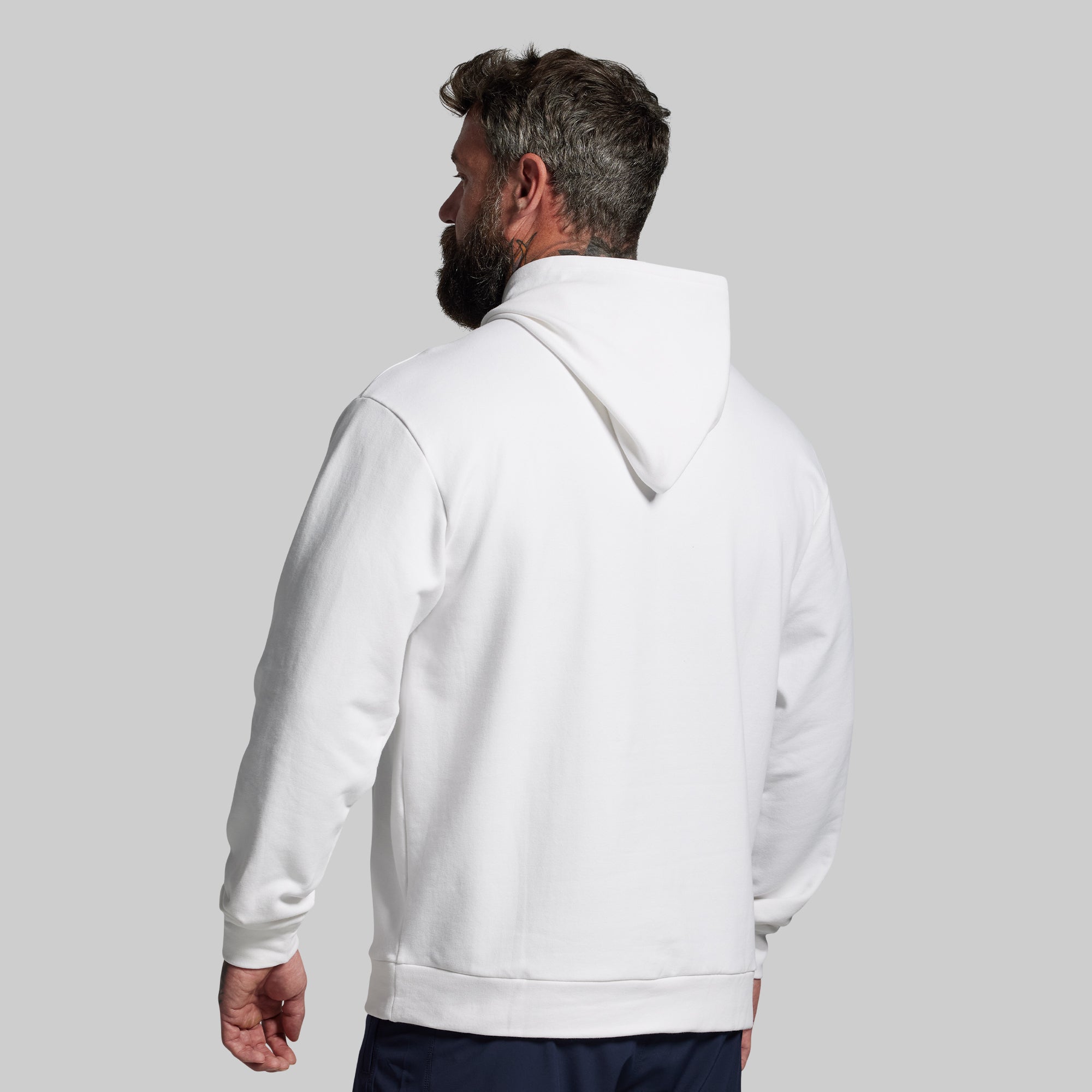 BP Classic Men's Unmatched Hoodie (White) - Image 2