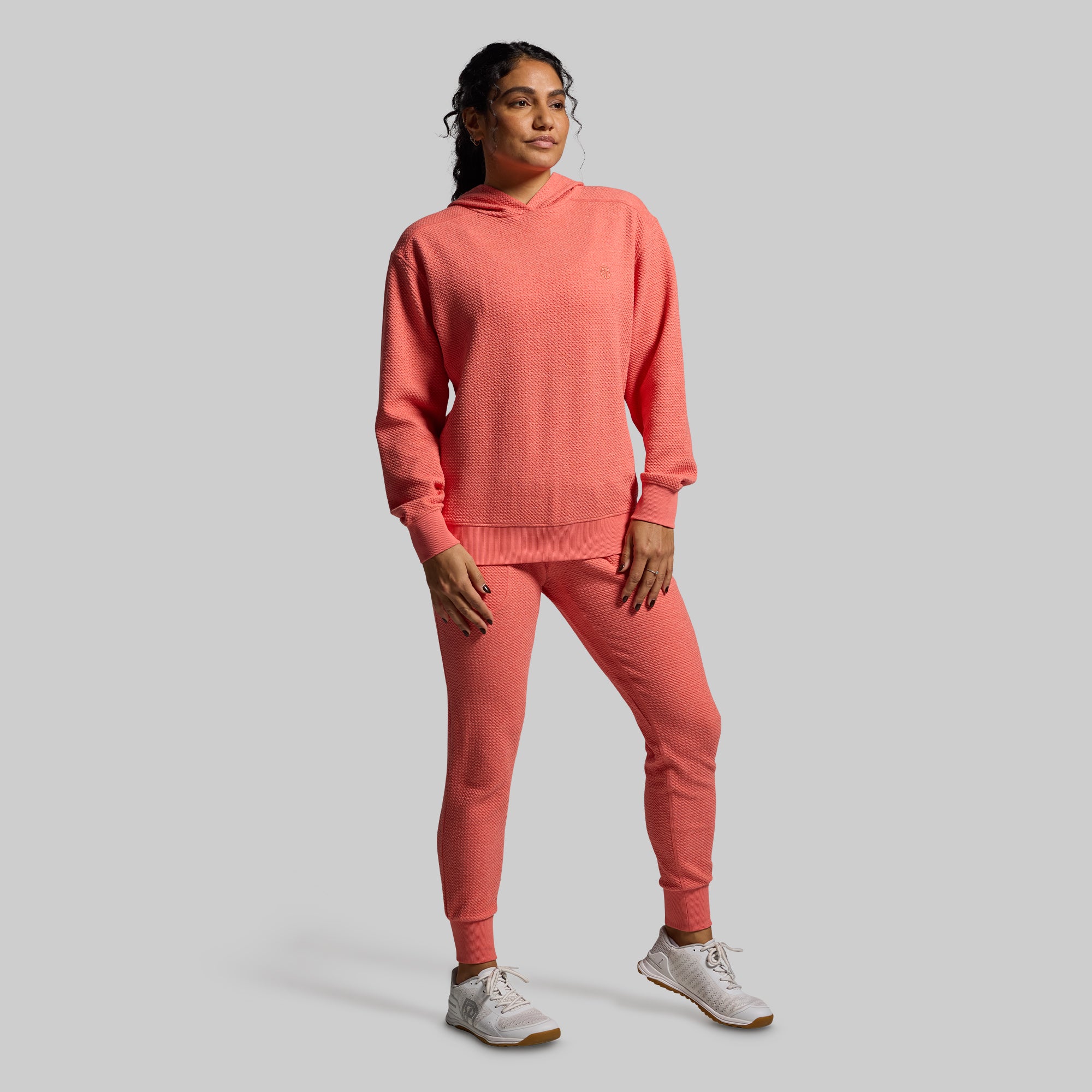 Women's Cloud Hoodie (Hot Peach) - Image 4