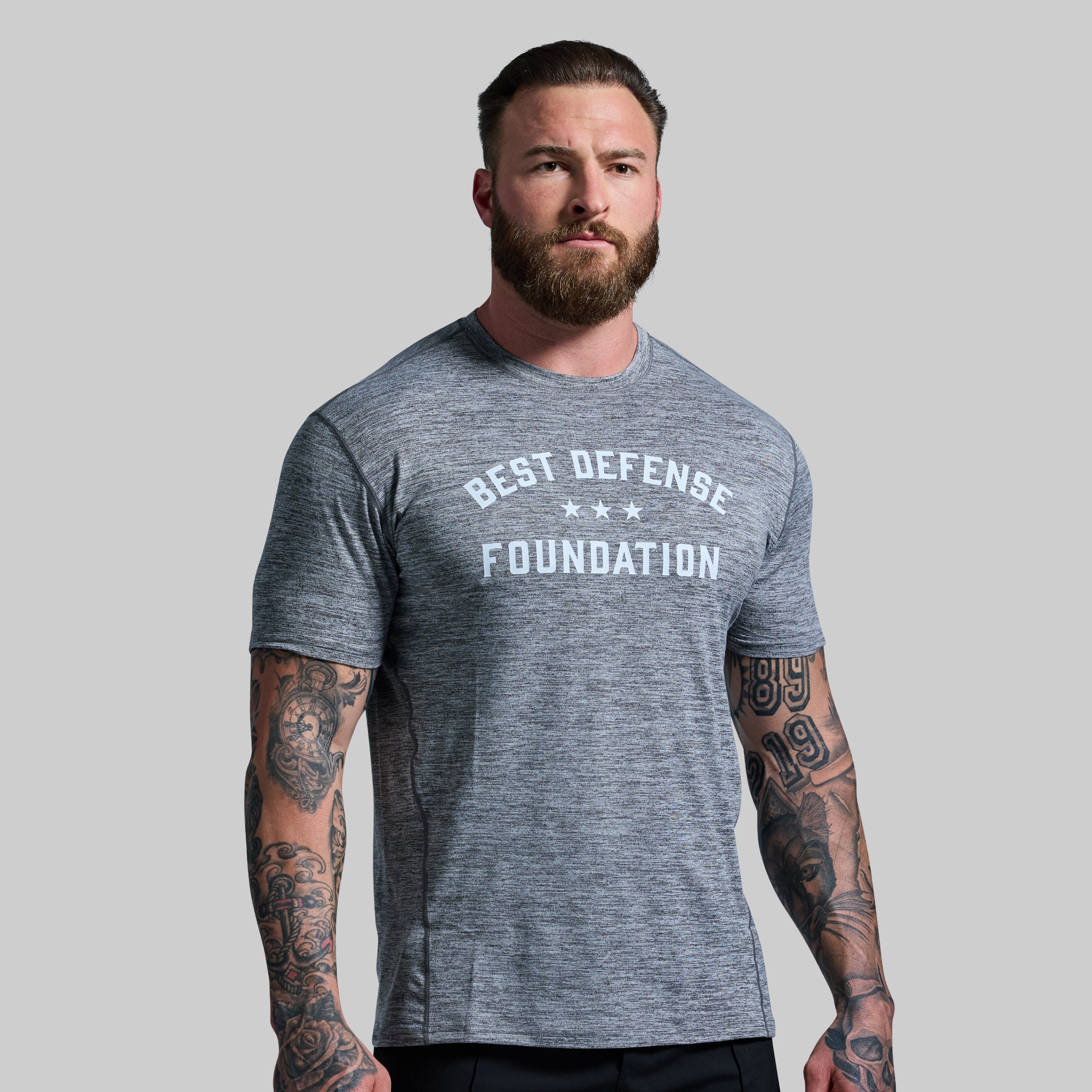 BDF Churchill Athleisure Tee (Heather Grey) - Image 2