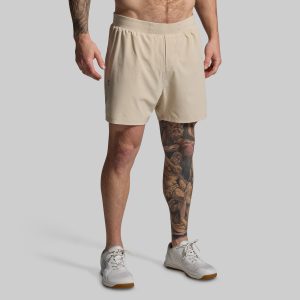 Men's Endurance Short w/ Compression (Oatmeal)