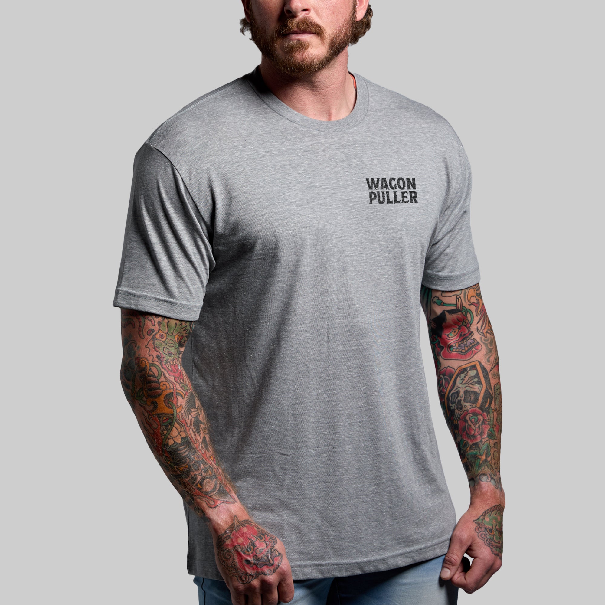 Wagon Puller Tee (Heather Grey) - Image 2