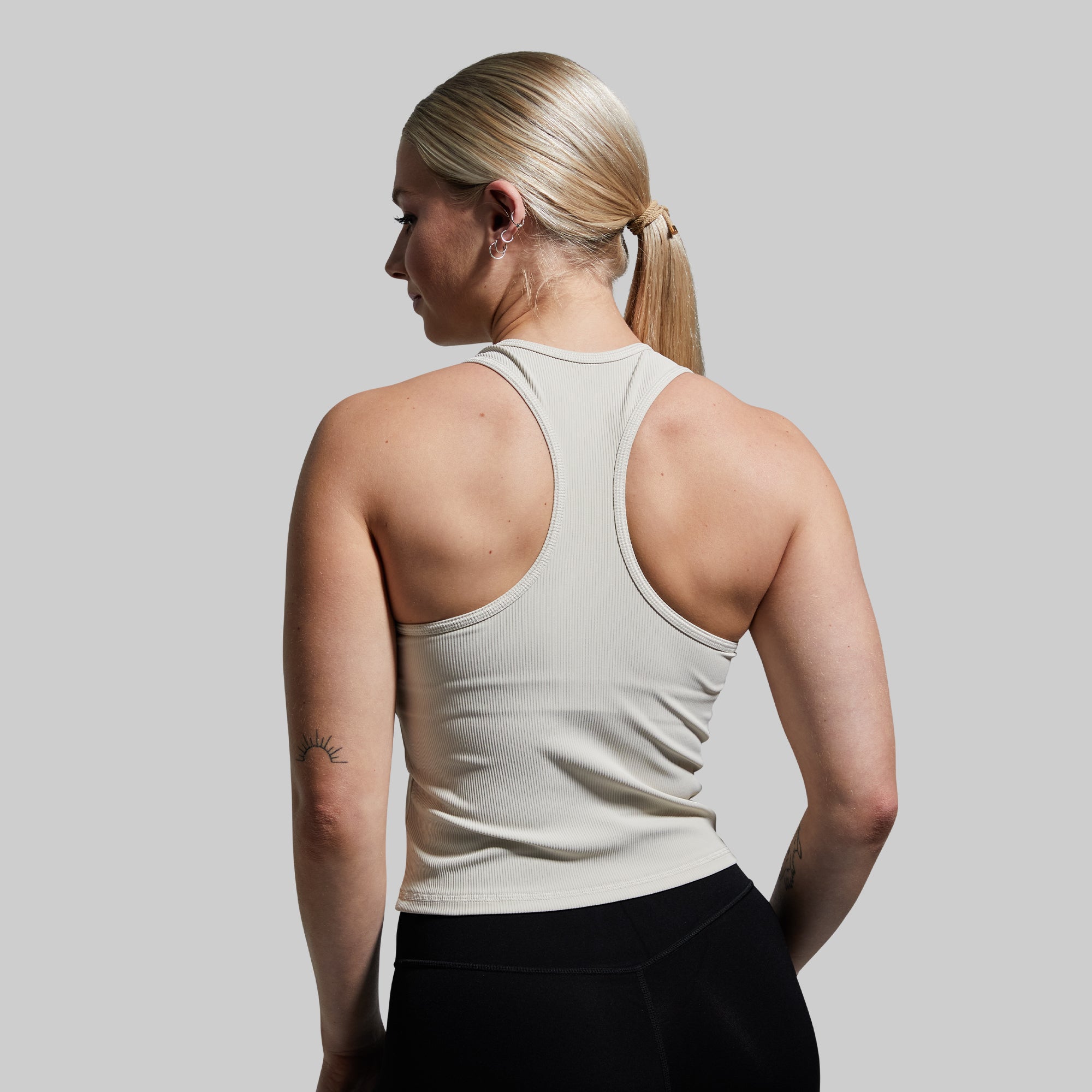 Perfect Ribbed Tank (Oatmeal) - Image 2