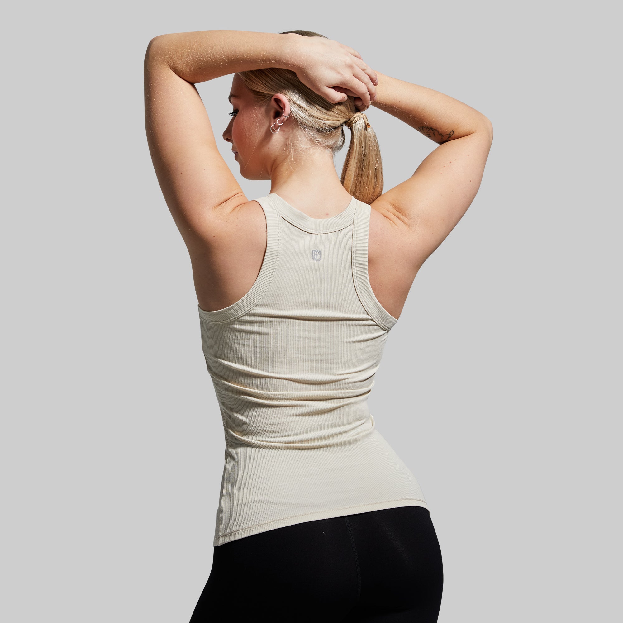Day to Day Ribbed Tank (Oatmeal) - Image 2