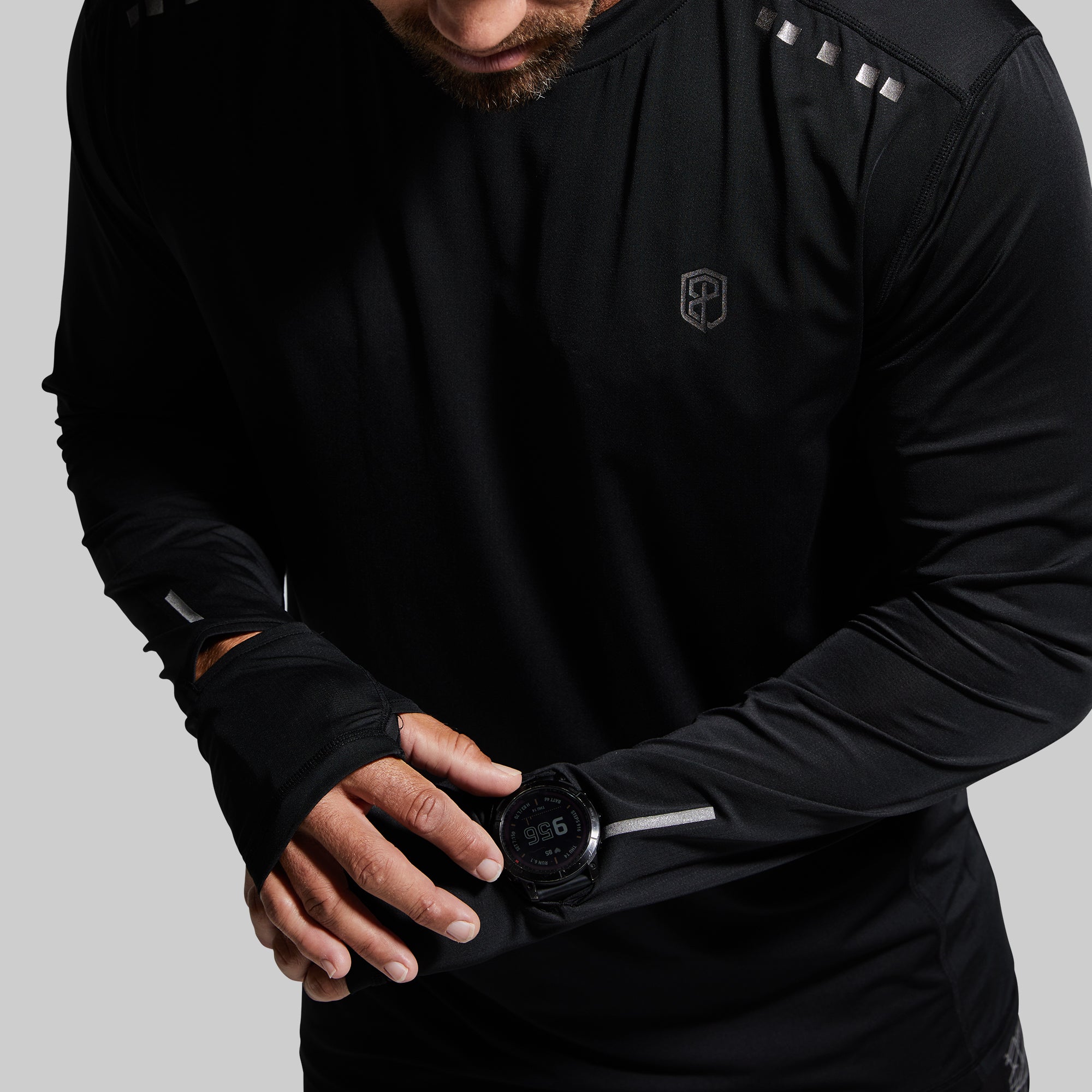 Men's Endurance Long Sleeve Shirt (Black) - Image 3