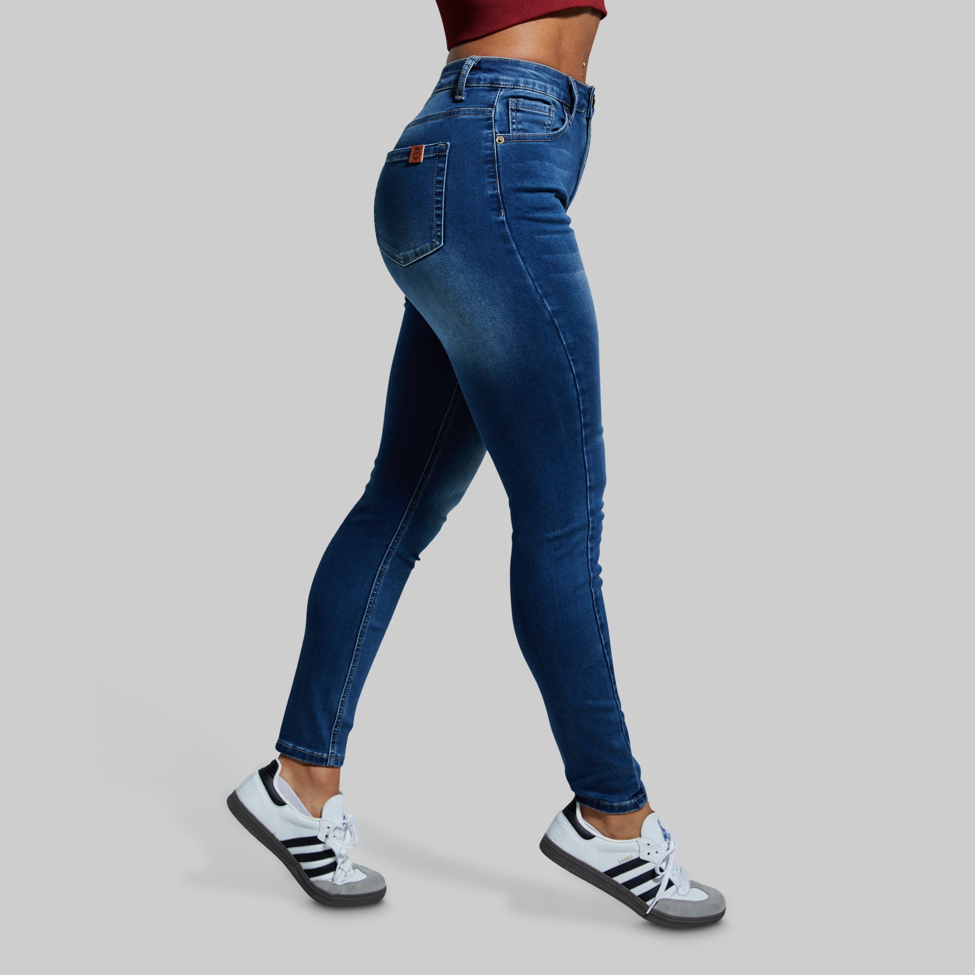 FLEX Stretchy High-Rise Skinny Jean (Dark Wash) - Image 3