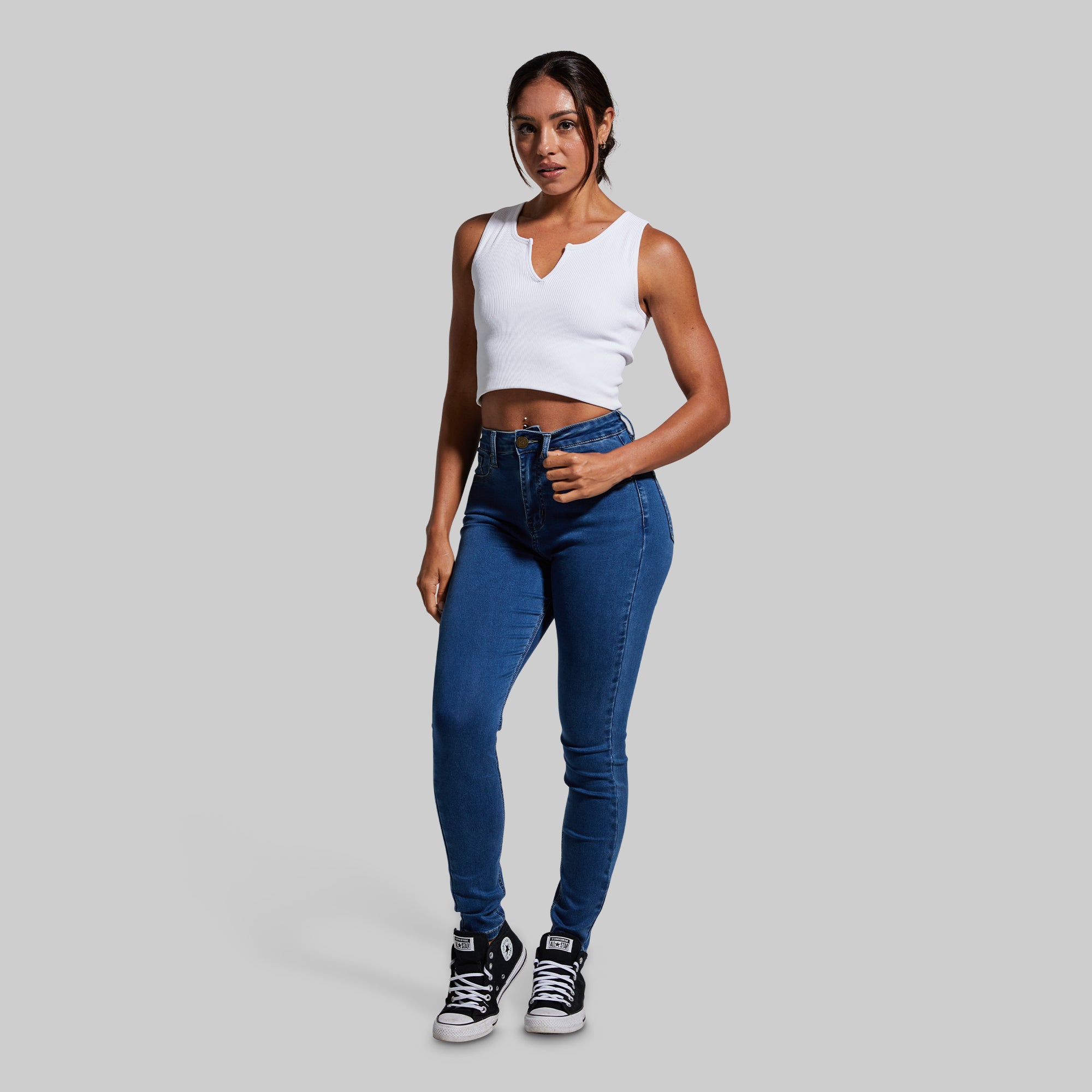 FLEX Stretchy High-Rise Skinny Jean (Mid Wash) - Image 7