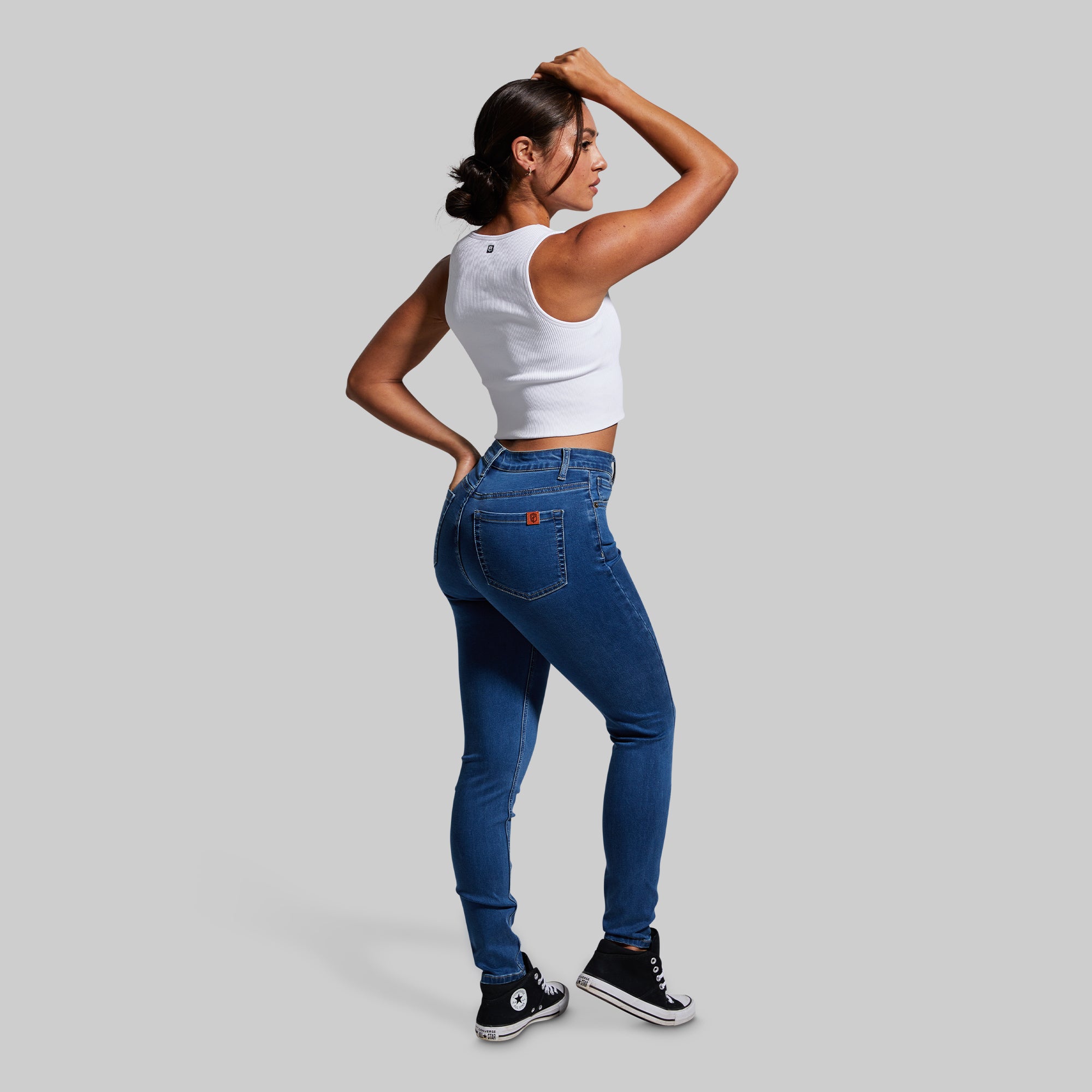 FLEX Stretchy High-Rise Skinny Jean (Mid Wash) - Image 9