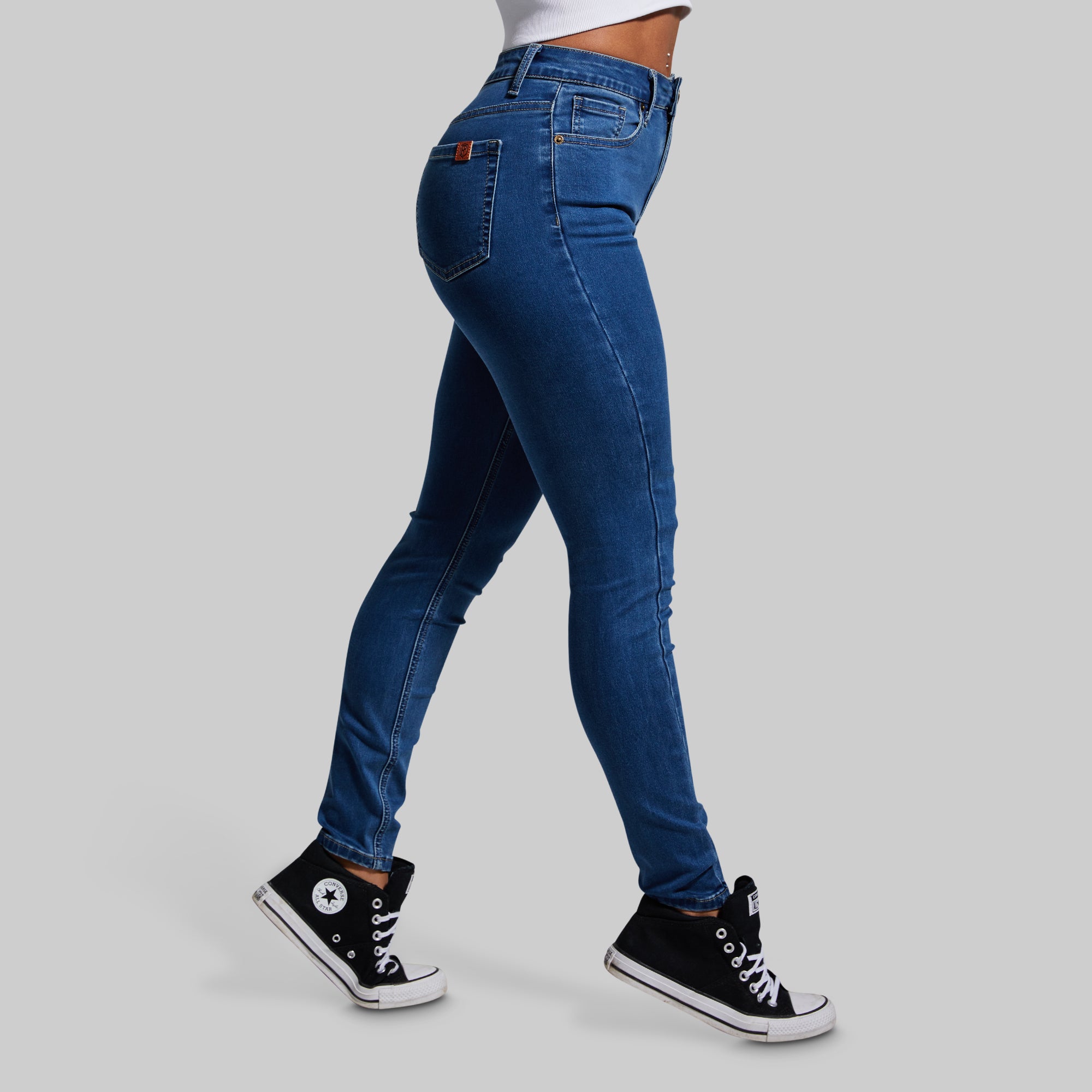 FLEX Stretchy High-Rise Skinny Jean (Mid Wash) - Image 2