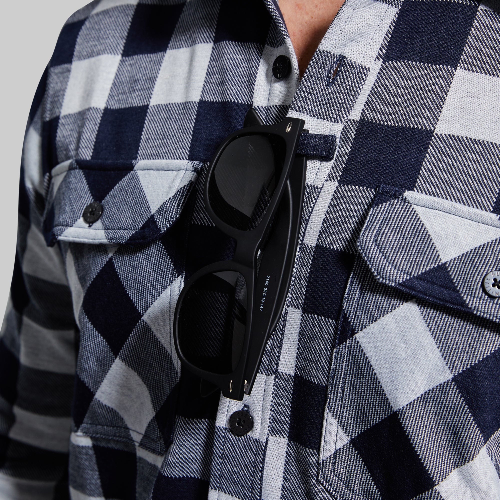 Woodsman Stretchy Flannel (Navy/White) - Image 7