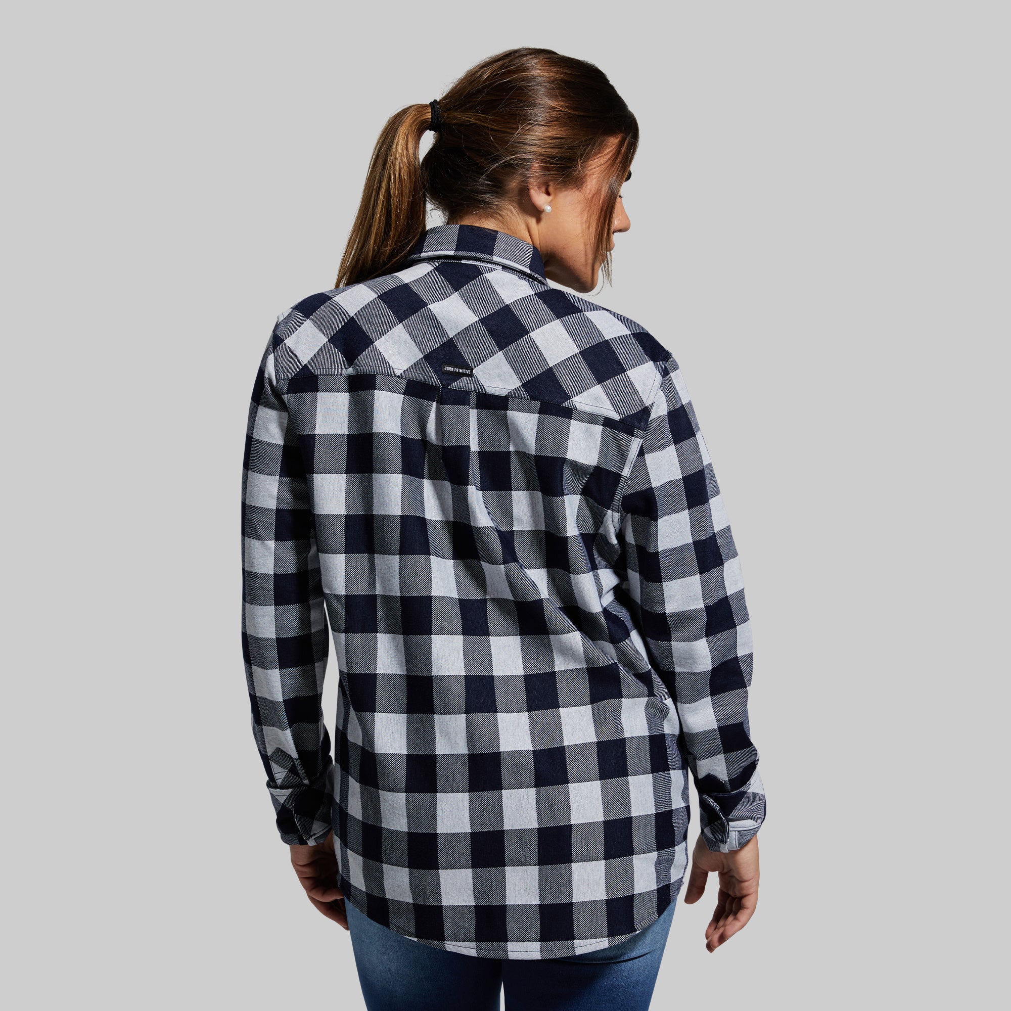 Woodsman Stretchy Flannel (Navy/White) - Image 8